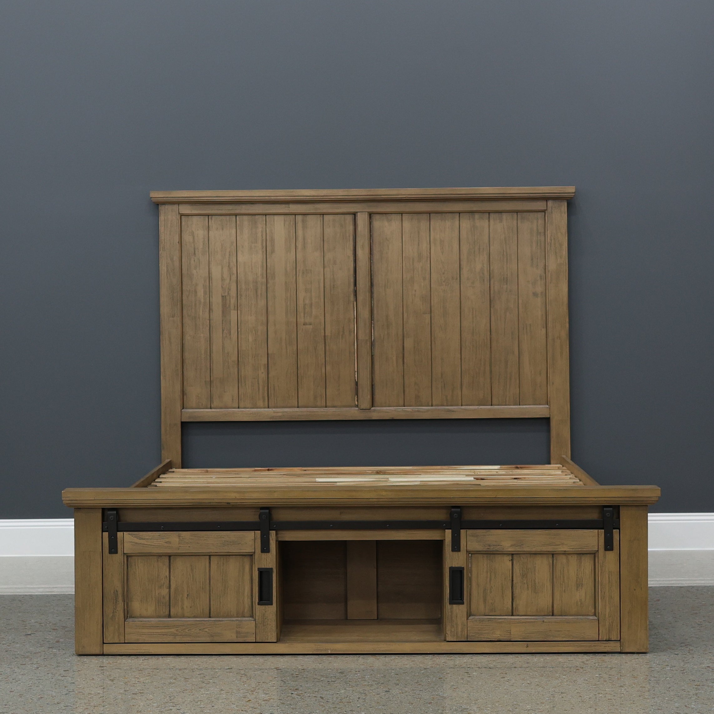 Macedon Bed w/ 2 Storage Sliding Doors