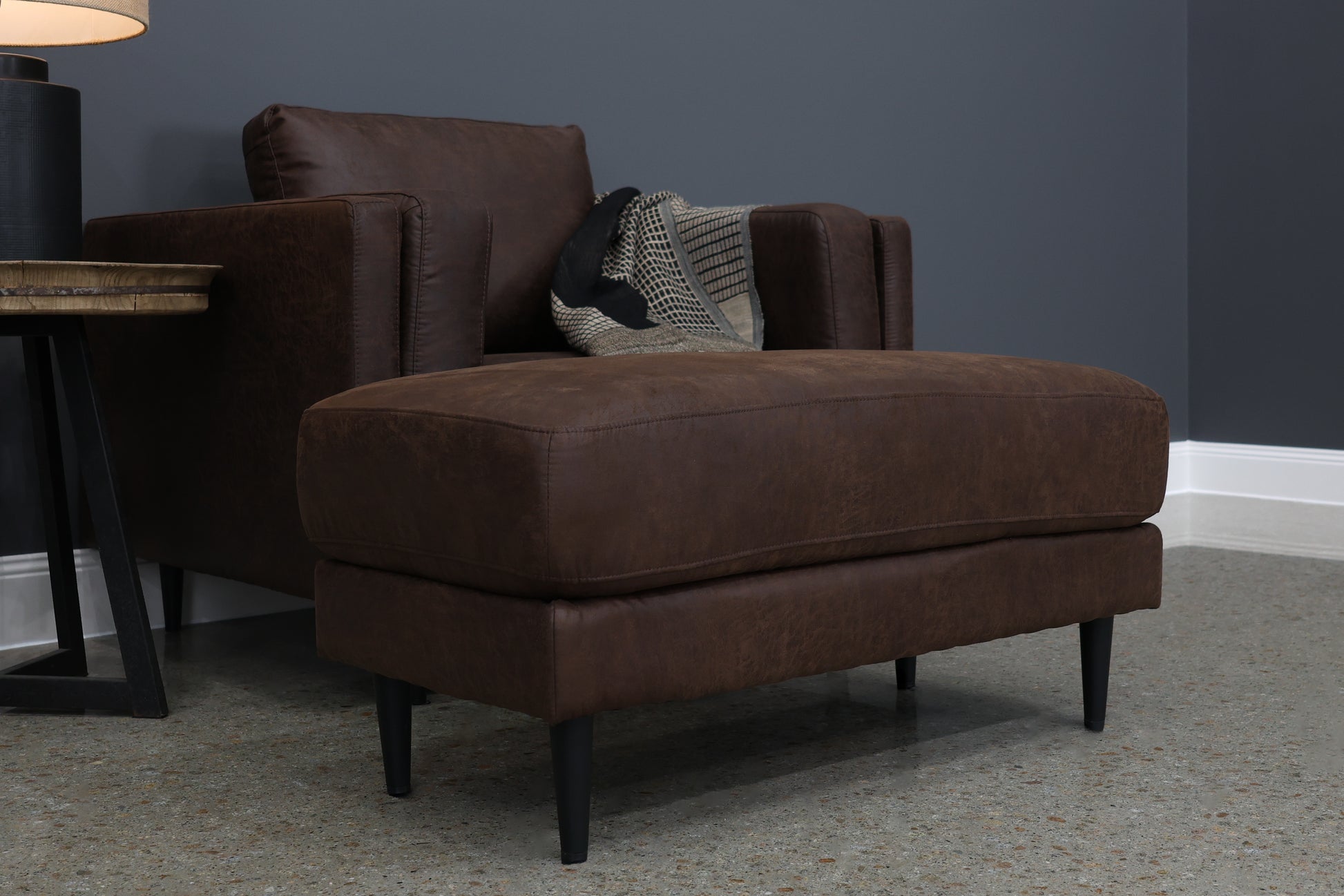 Canberra Ottoman - Highland Chestnut