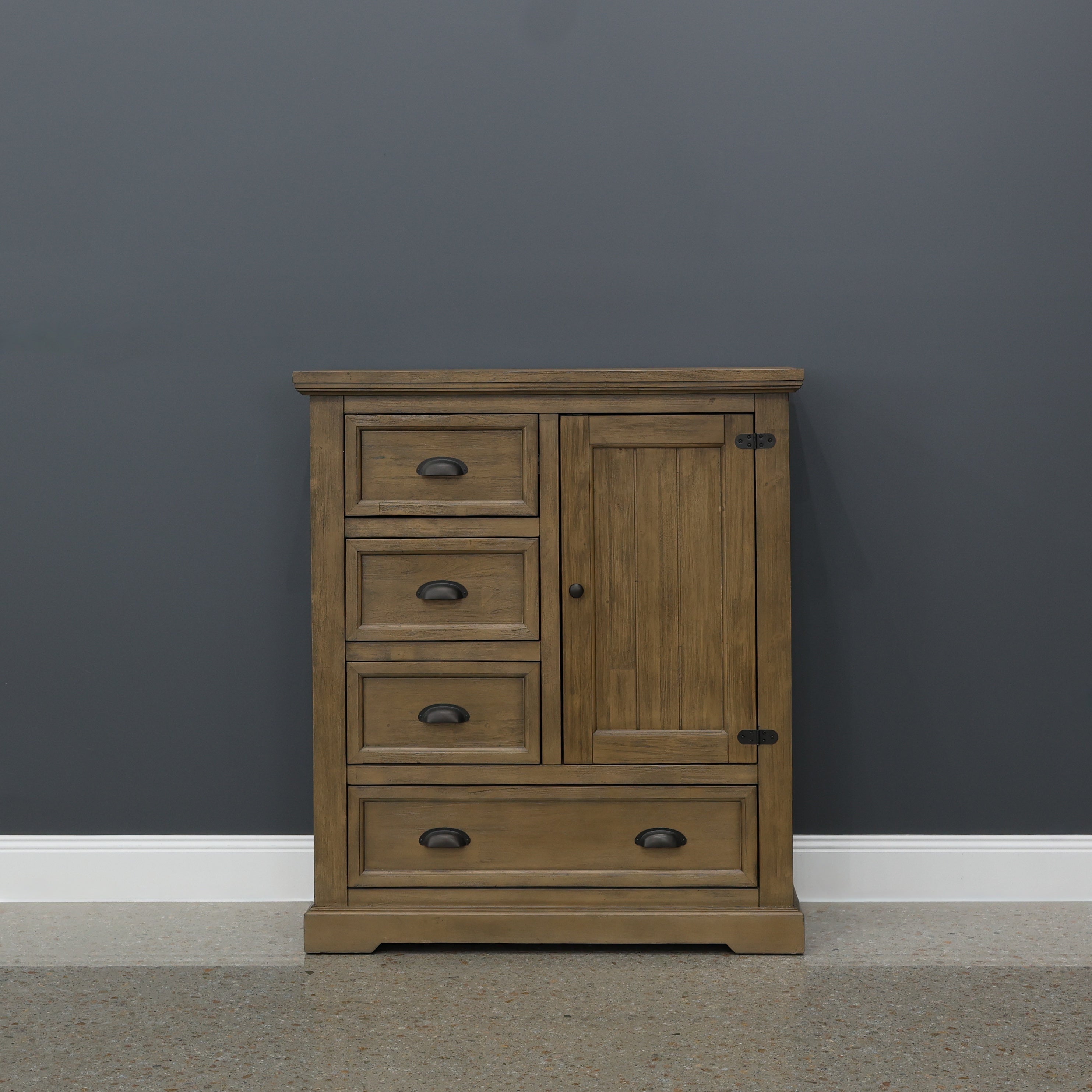 Macedon Tallboy 1 Door 4 Drawers