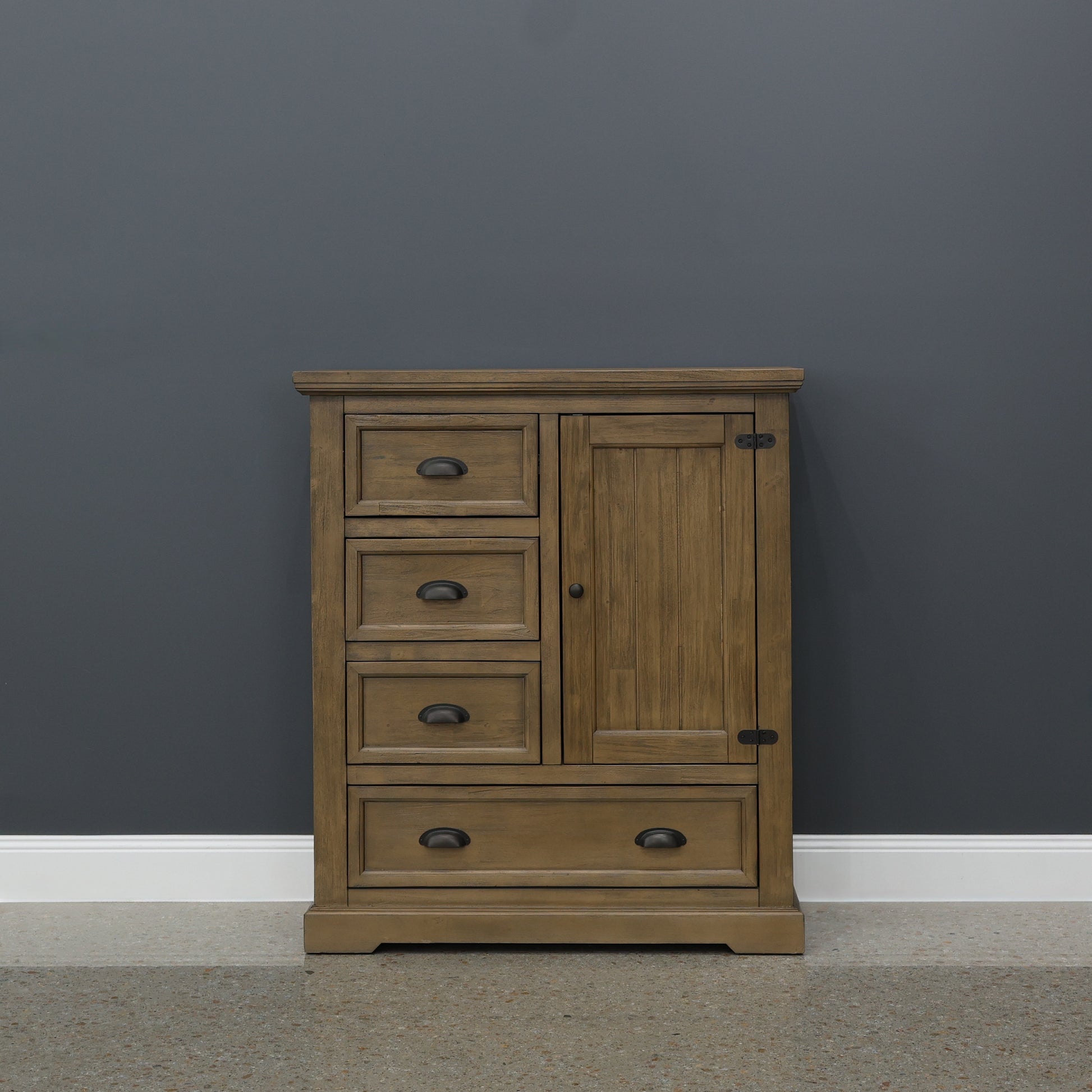 Macedon Tallboy 1 Door 4 Drawers