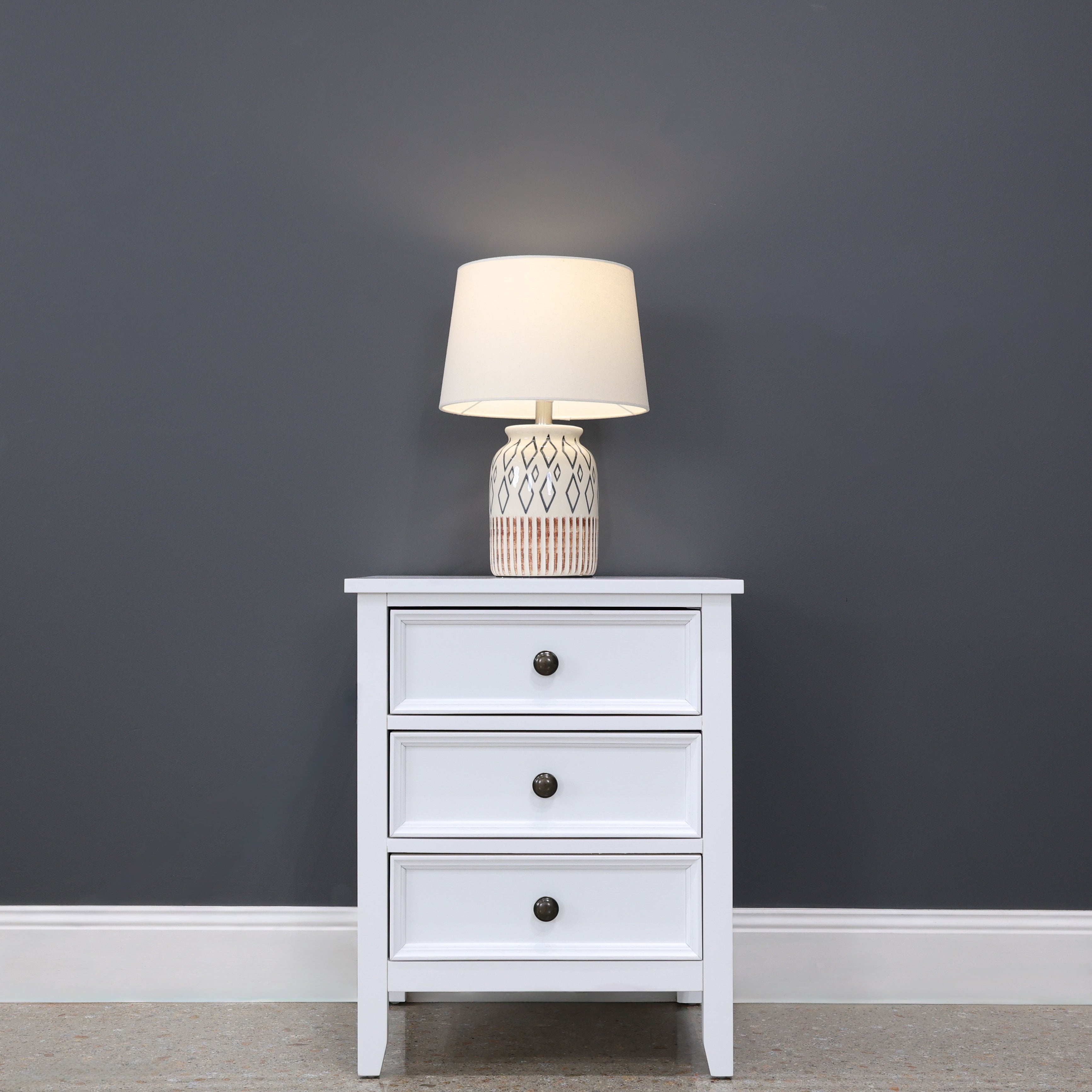 Joseph Bedside Table w/ 3 Drawers