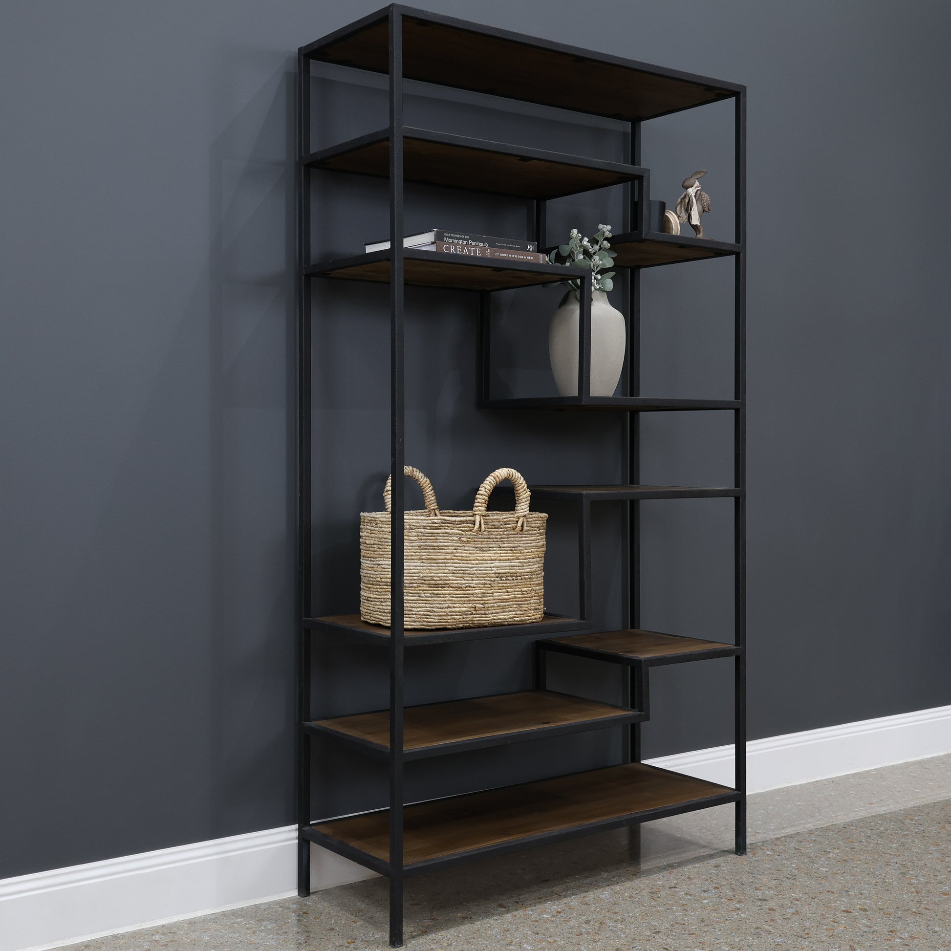 Henty Staggered Bookcase