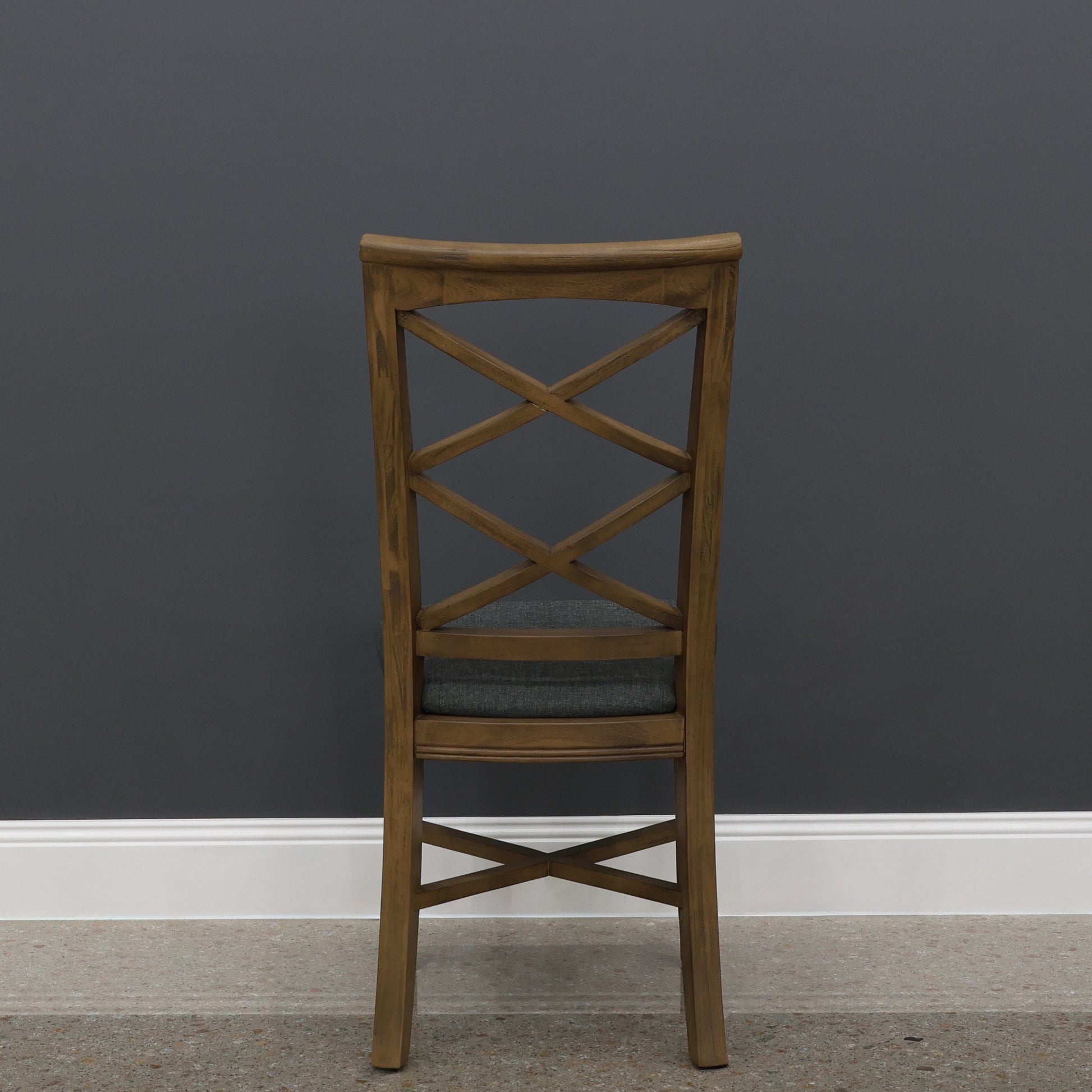 Macedon Dining Chair w/ Fabric Seat - Grey
