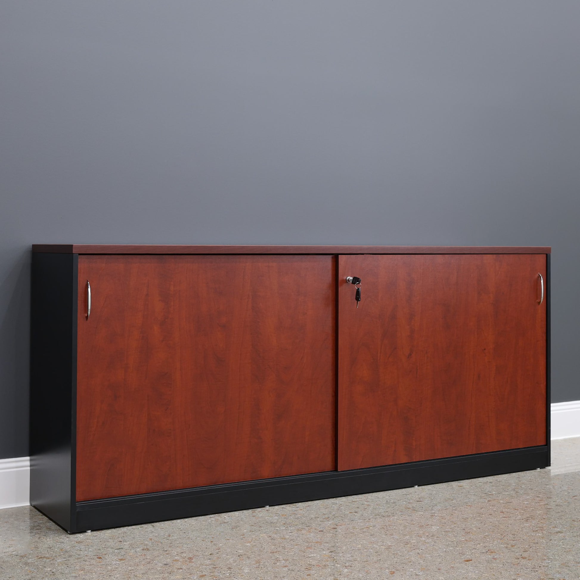 Performance 1800 Sliding Door Buffet - Red Gum/ Black