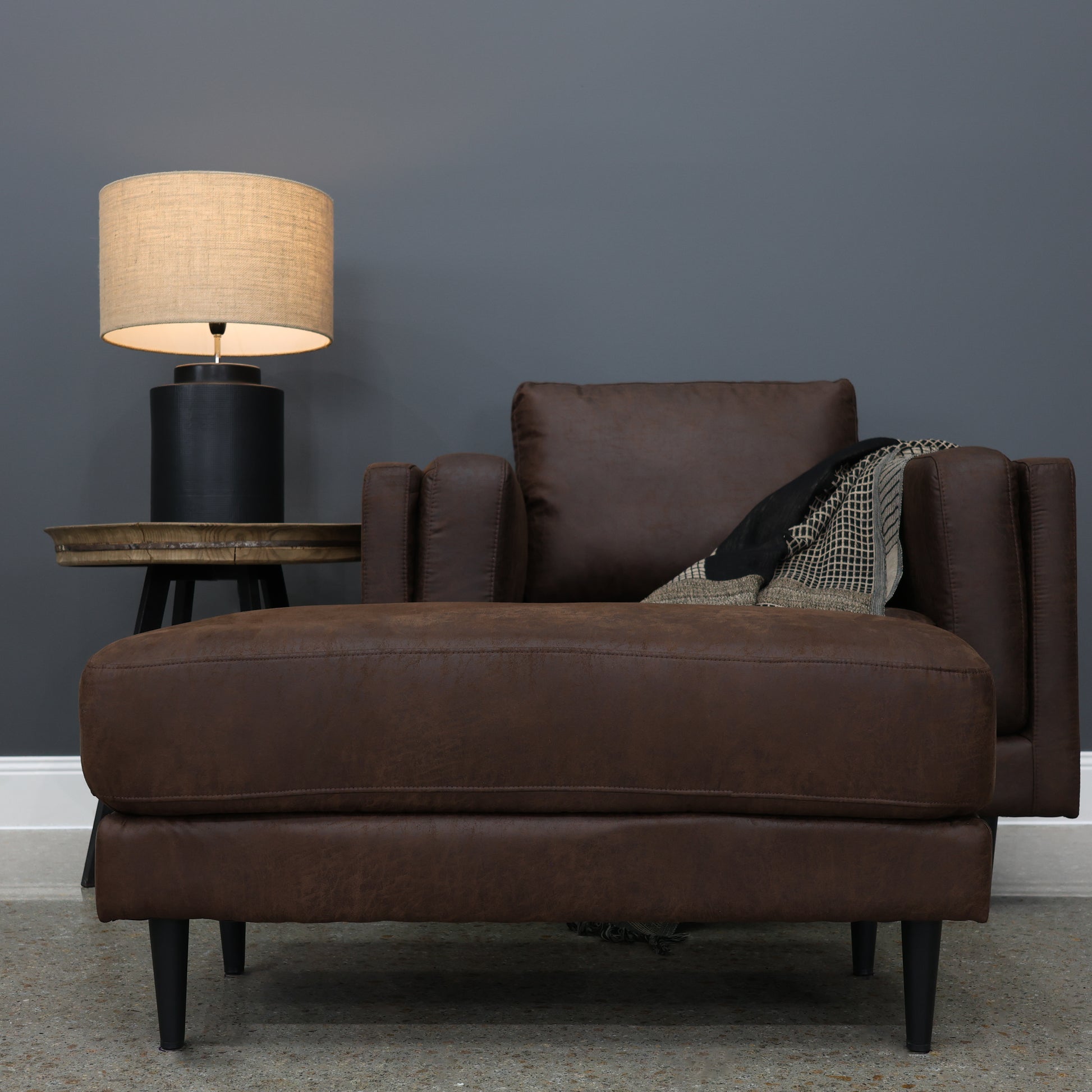 Canberra Ottoman - Highland Chestnut