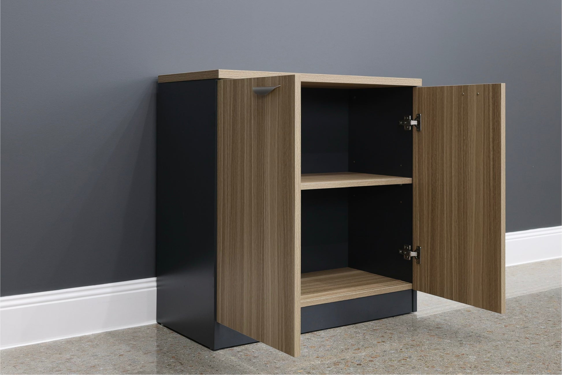 Performance 2 Door Buffet - Natural Oak/ Charcoal