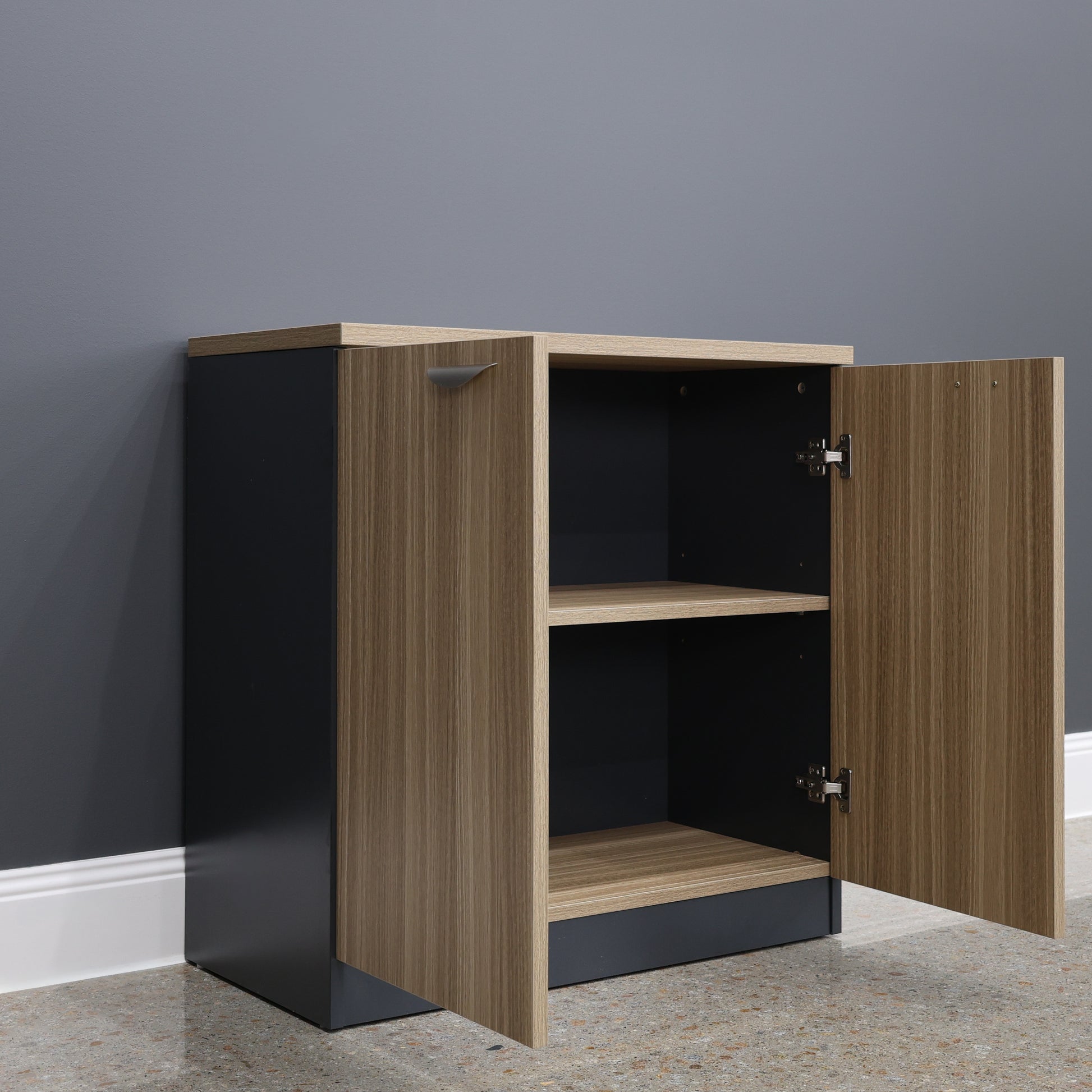 Performance 2 Door Buffet - Natural Oak/ Charcoal