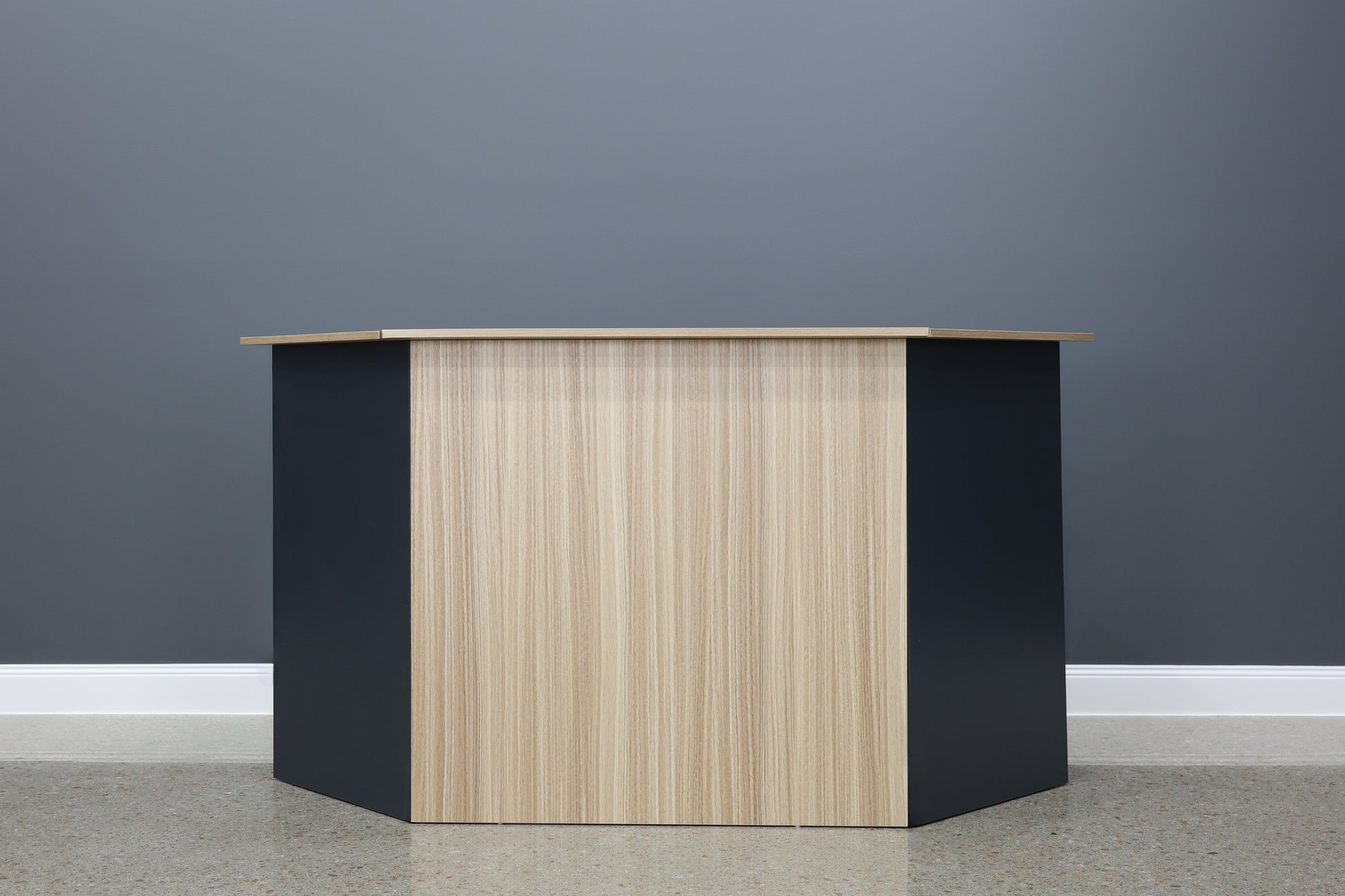 Performance Reception Counter – Natural Oak / Charcoal