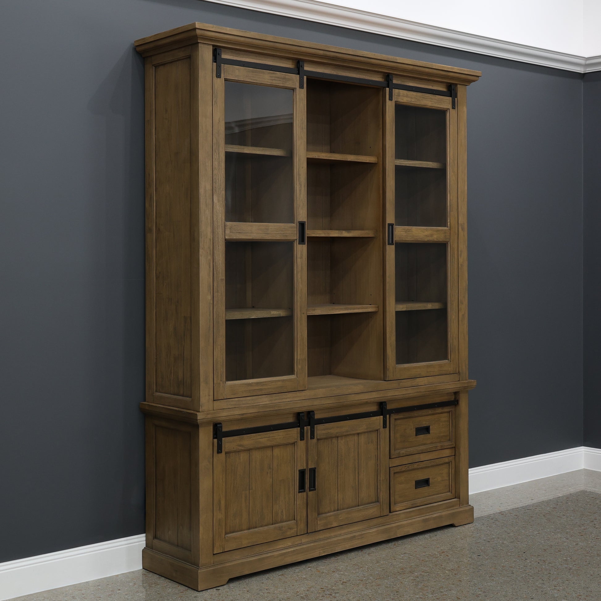 Macedon Hutch & Medium Tv Unit 2 Doors 2 Niches