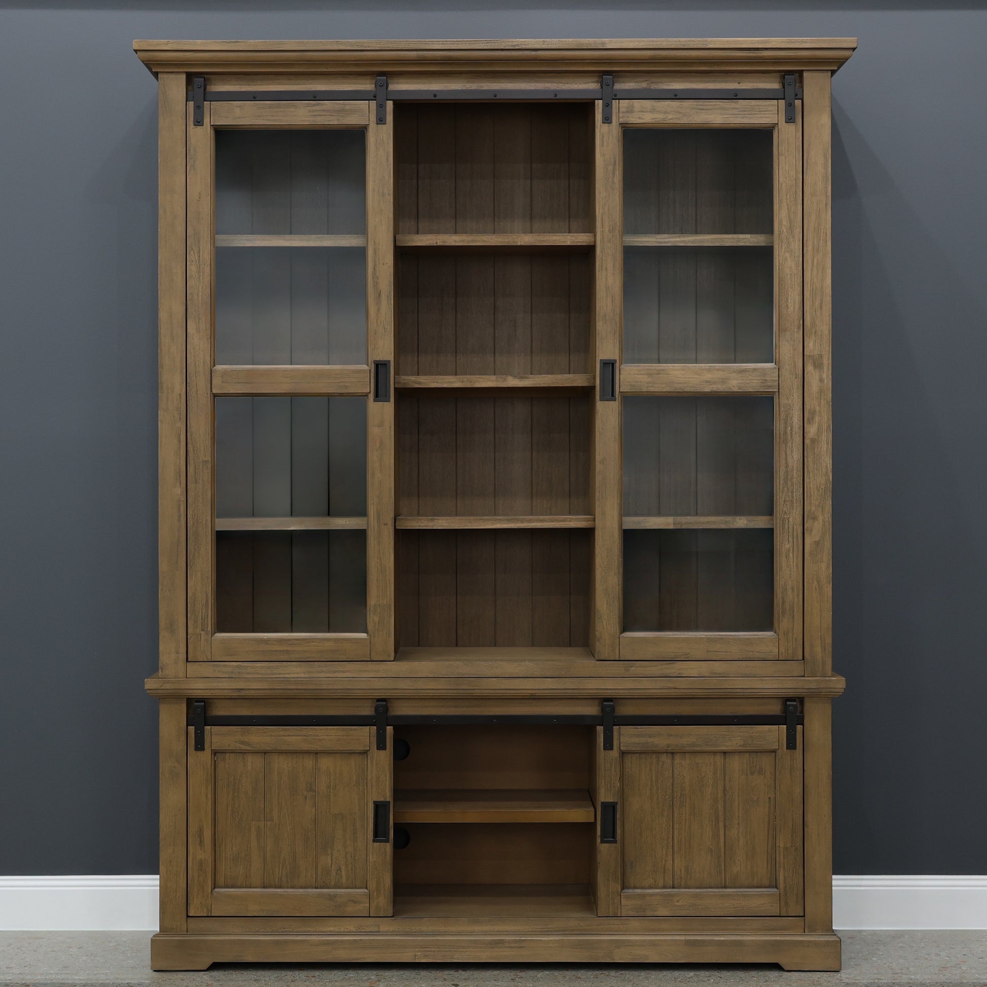 Macedon Hutch & Small Tv Unit 2 Sliding Doors 2 Drawers