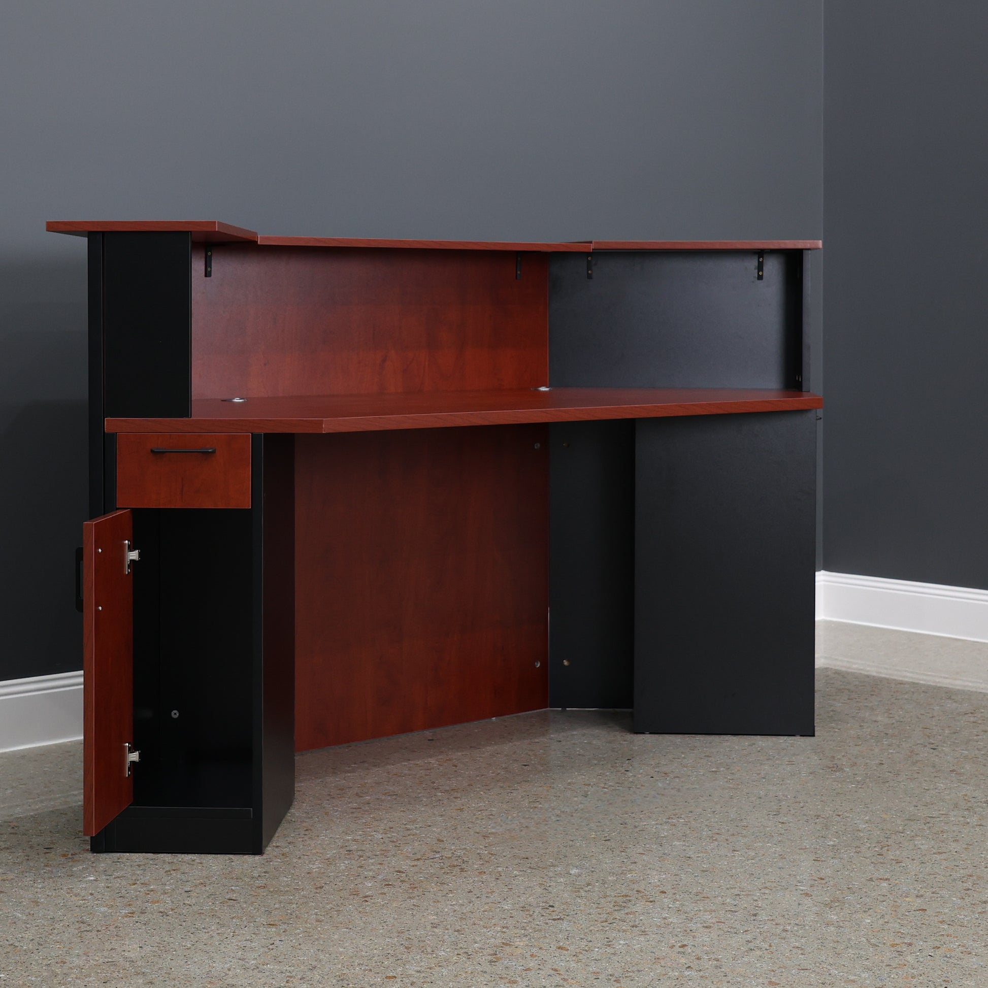 Performance Reception Counter - Red Gum/ Charcoal