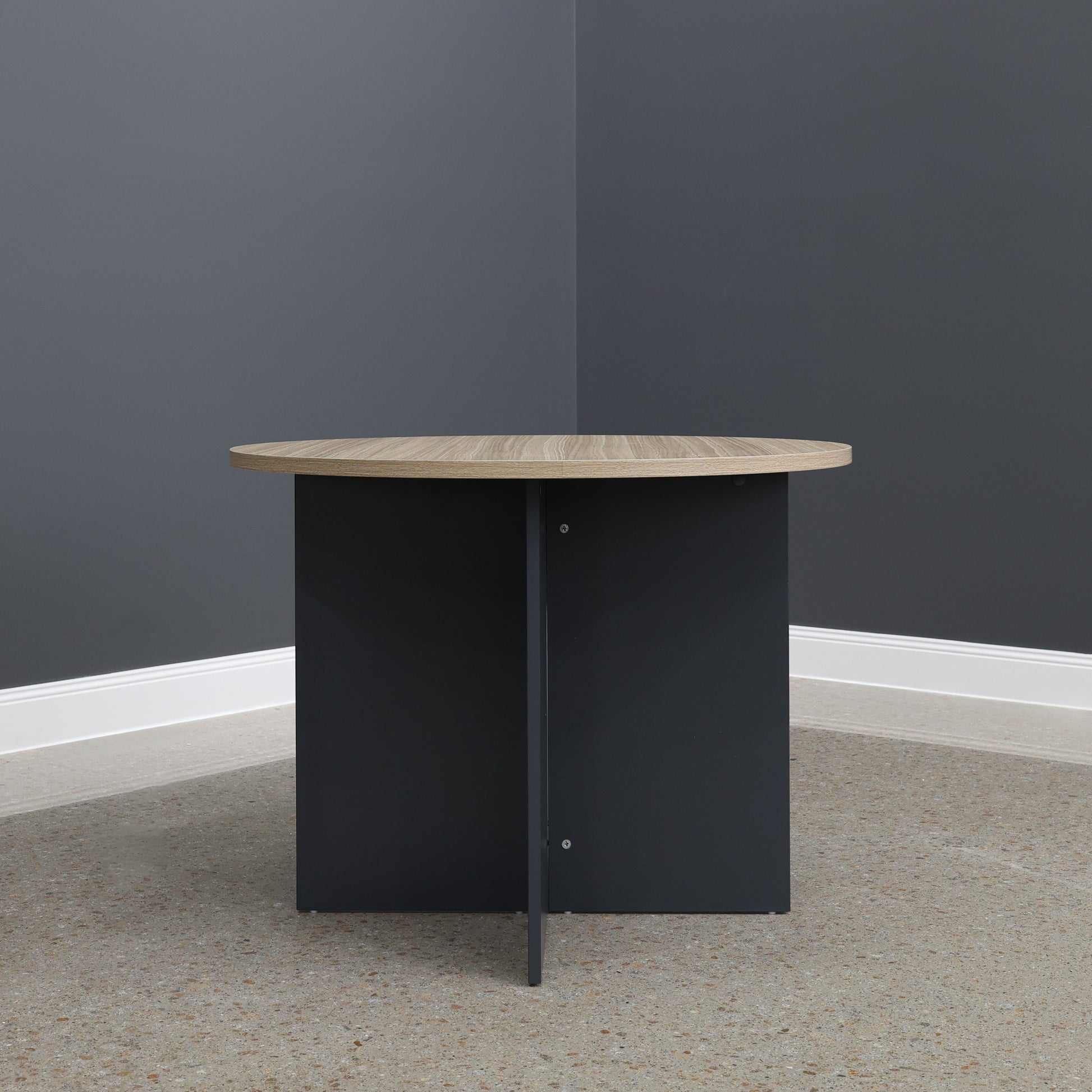 Performance 1000 Round Table - Natural Oak/ Charcoal