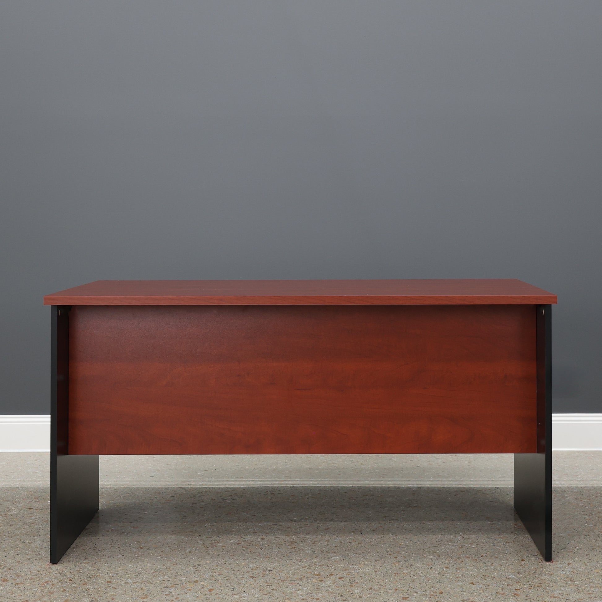 Performance 1400 Office Desk - Red Gum/ Black
