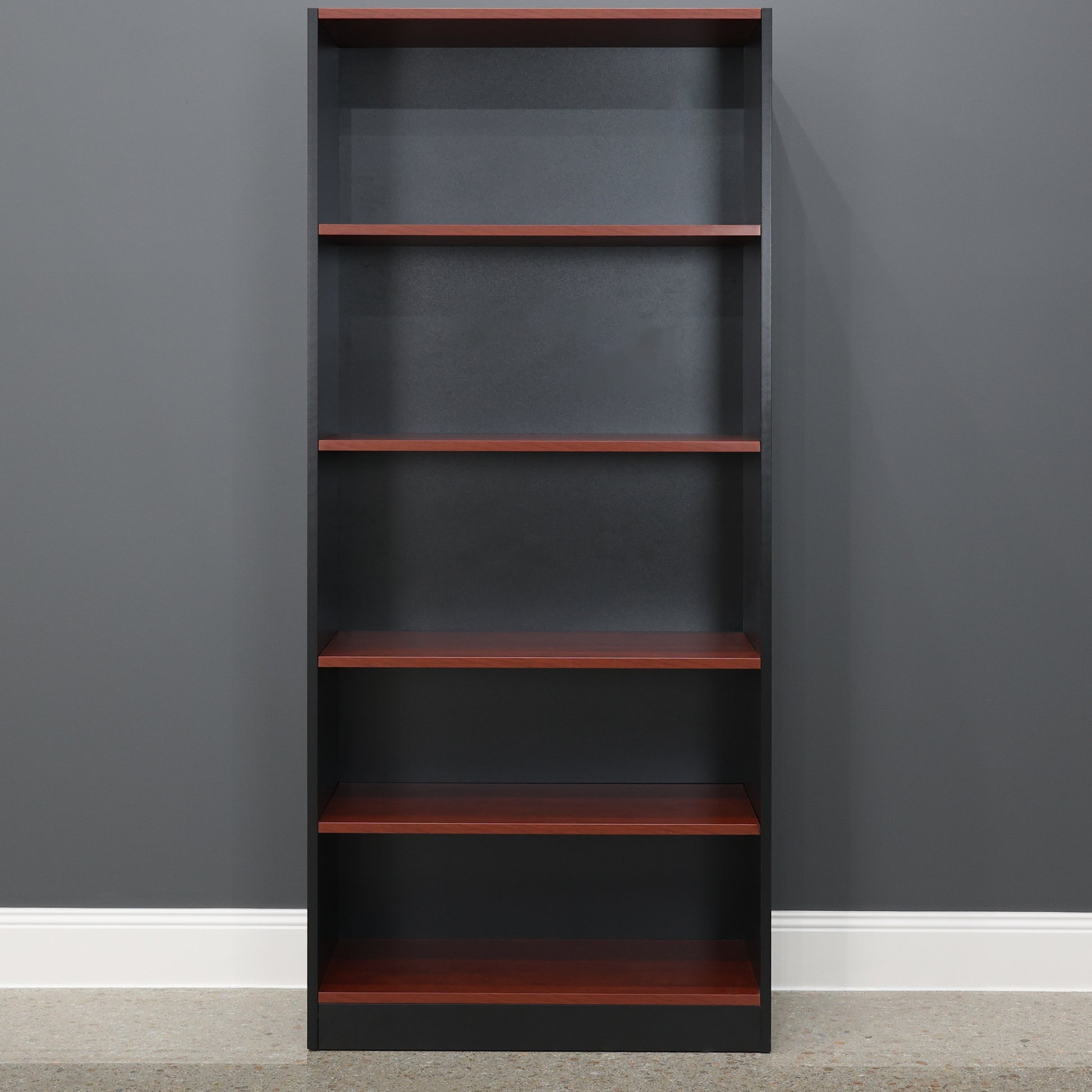 Performance Bookcase Large - Red Gum/ Charcoal