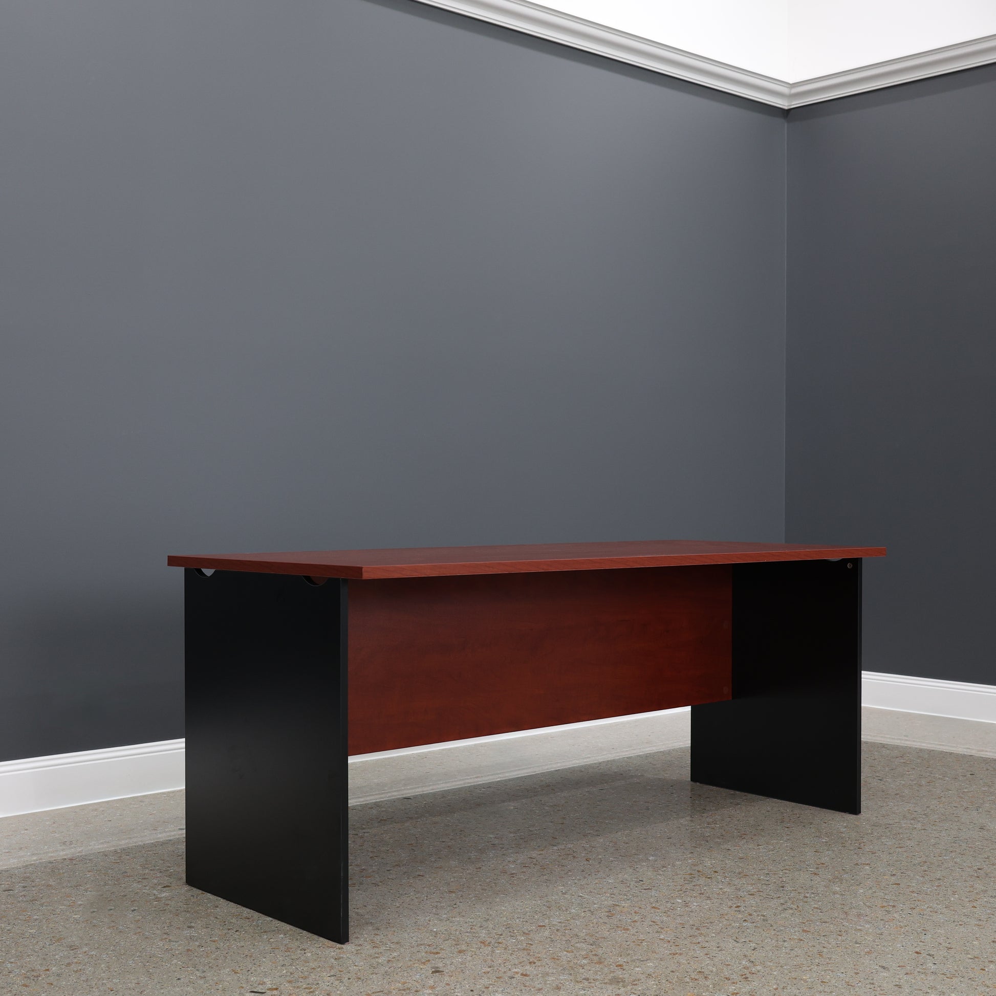 Performance 1800 Office Desk - Red Gum/ Black