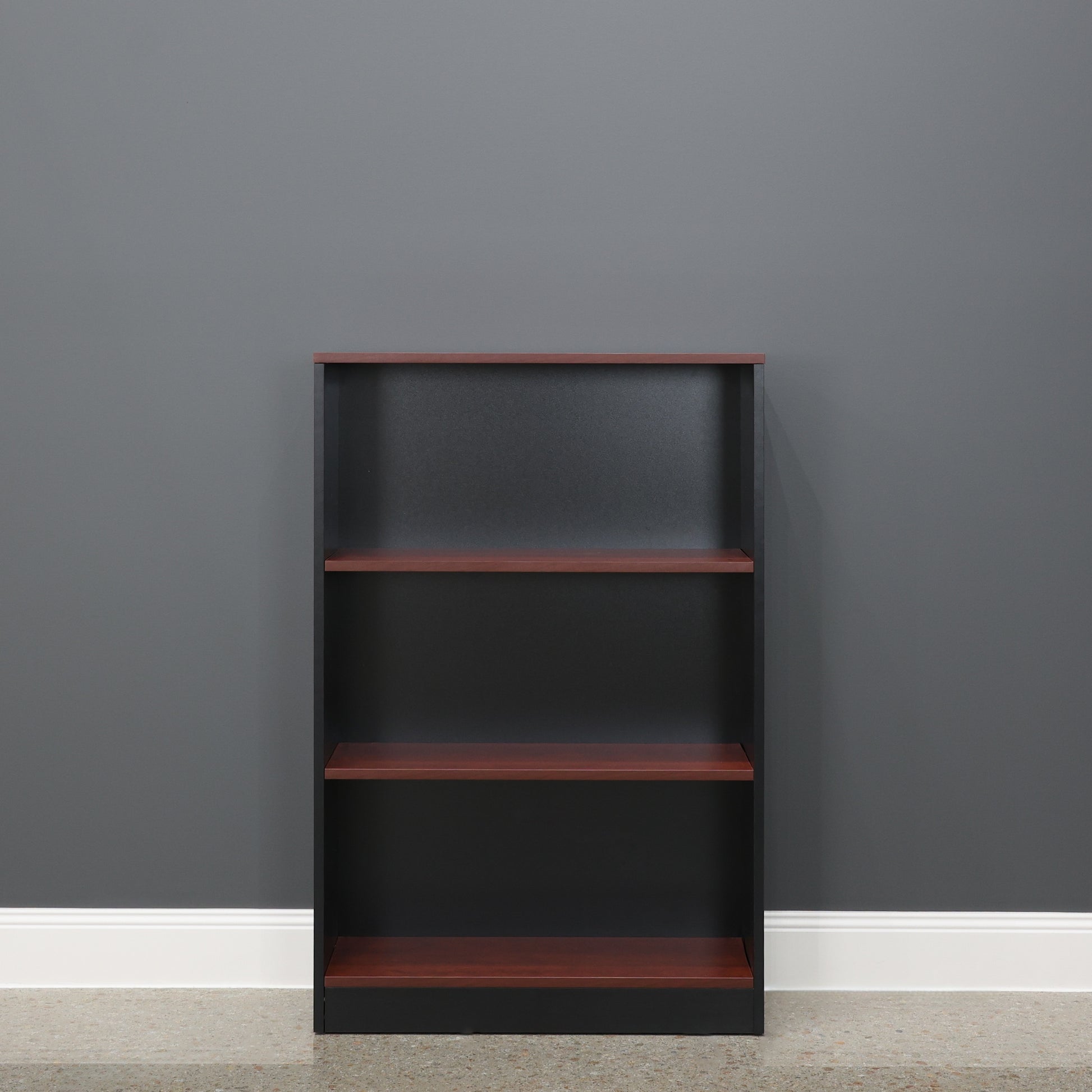 Performance Bookcase Medium - Red Gum/ Black
