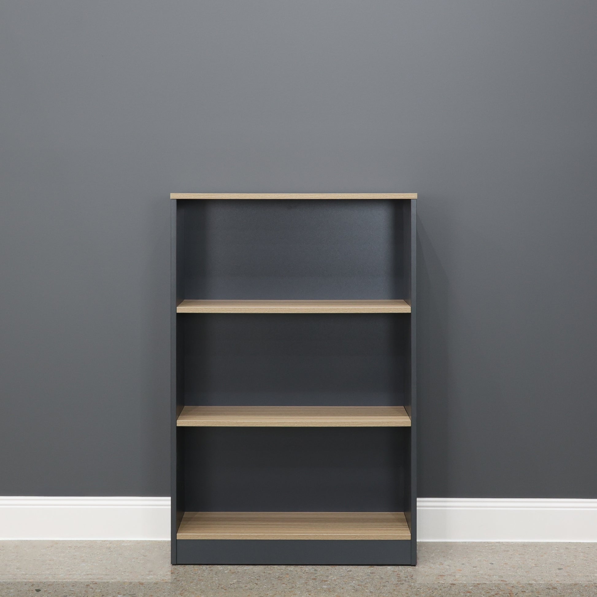 Performance Bookcase Medium - Natural Oak/ Charcoal