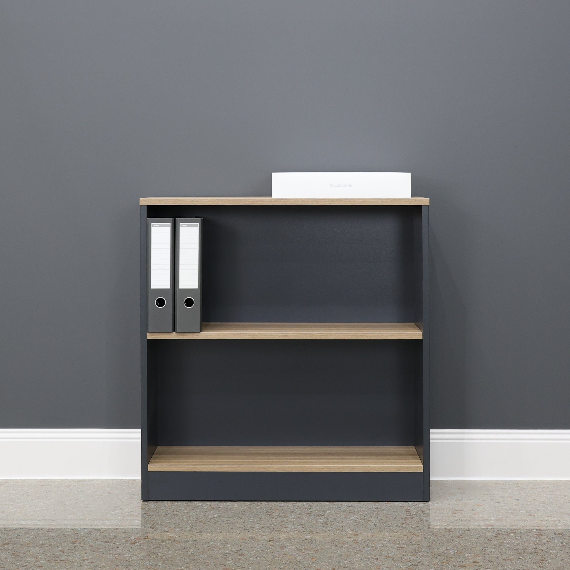 Performance Bookcase Small - Natural Oak/ Charcoal