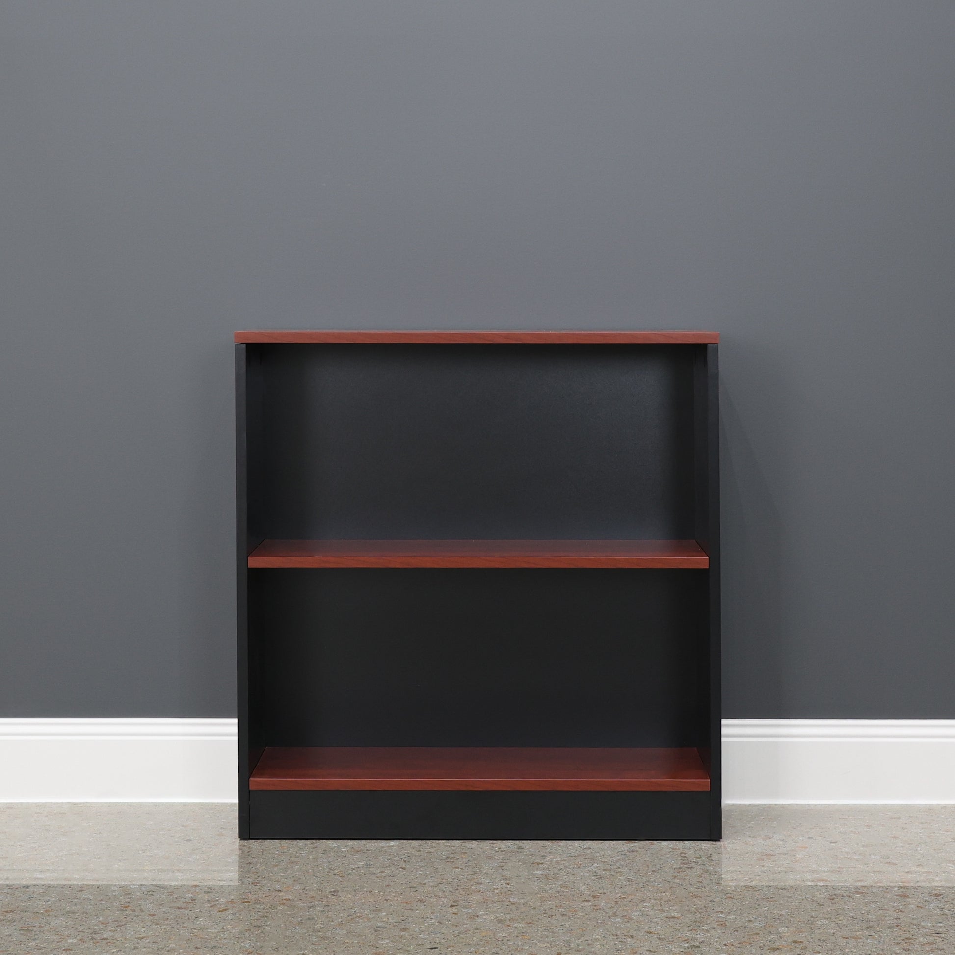 Performance Bookcase Small - Red Gum/ Black