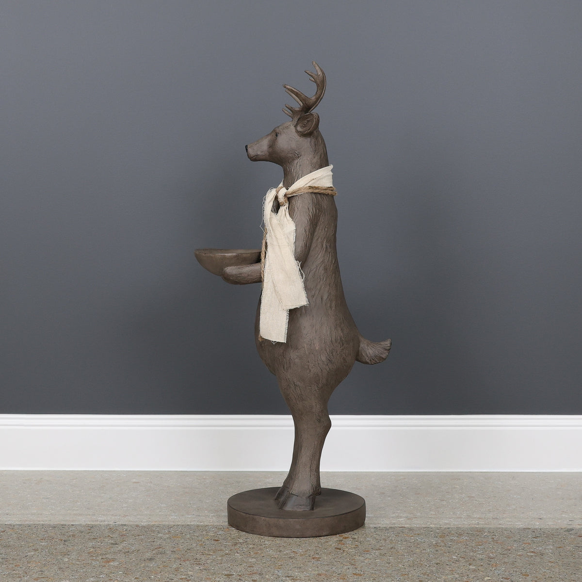 Wayne Deer with Tray and Scarf