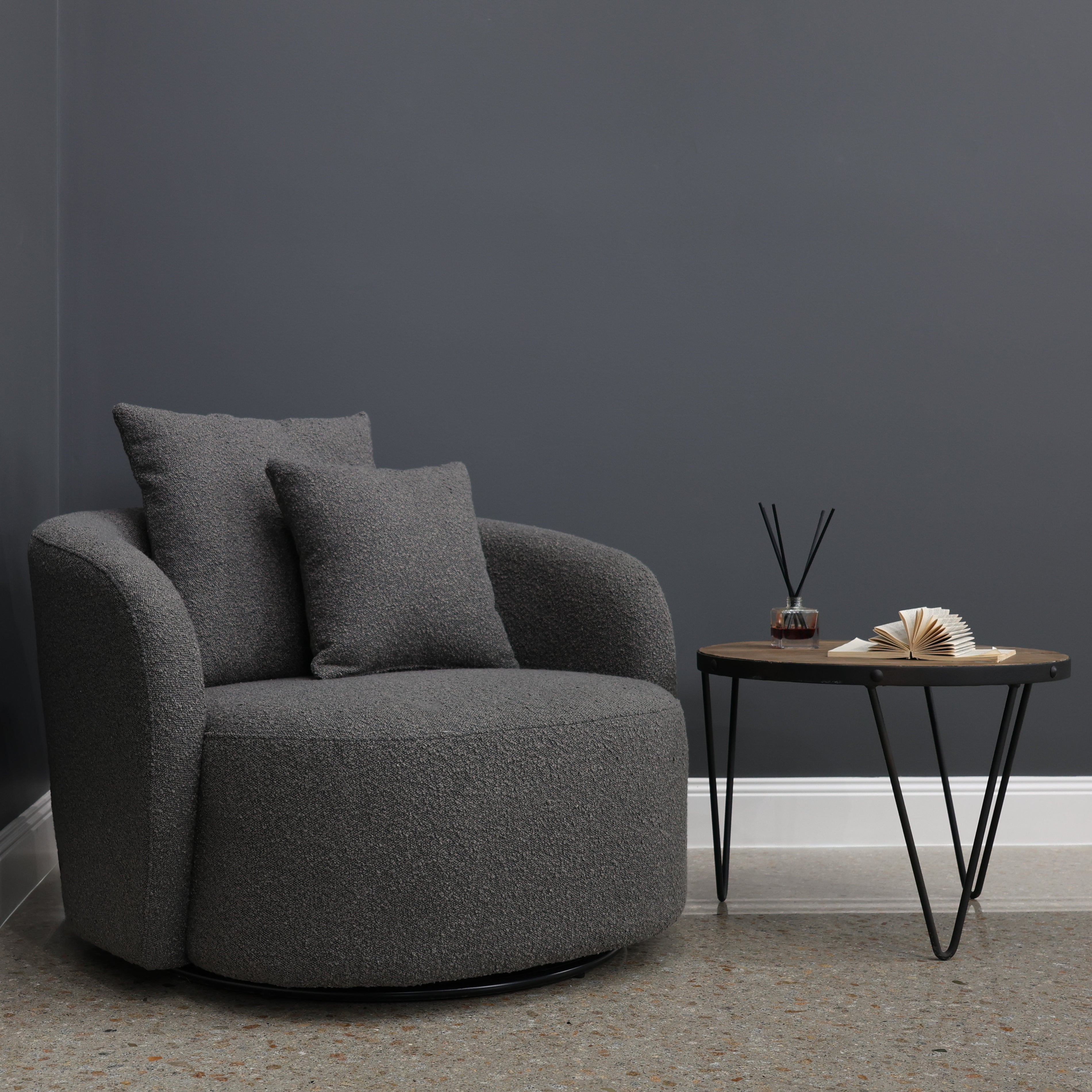 Belgrave Accent Chair - Boucle Charcoal