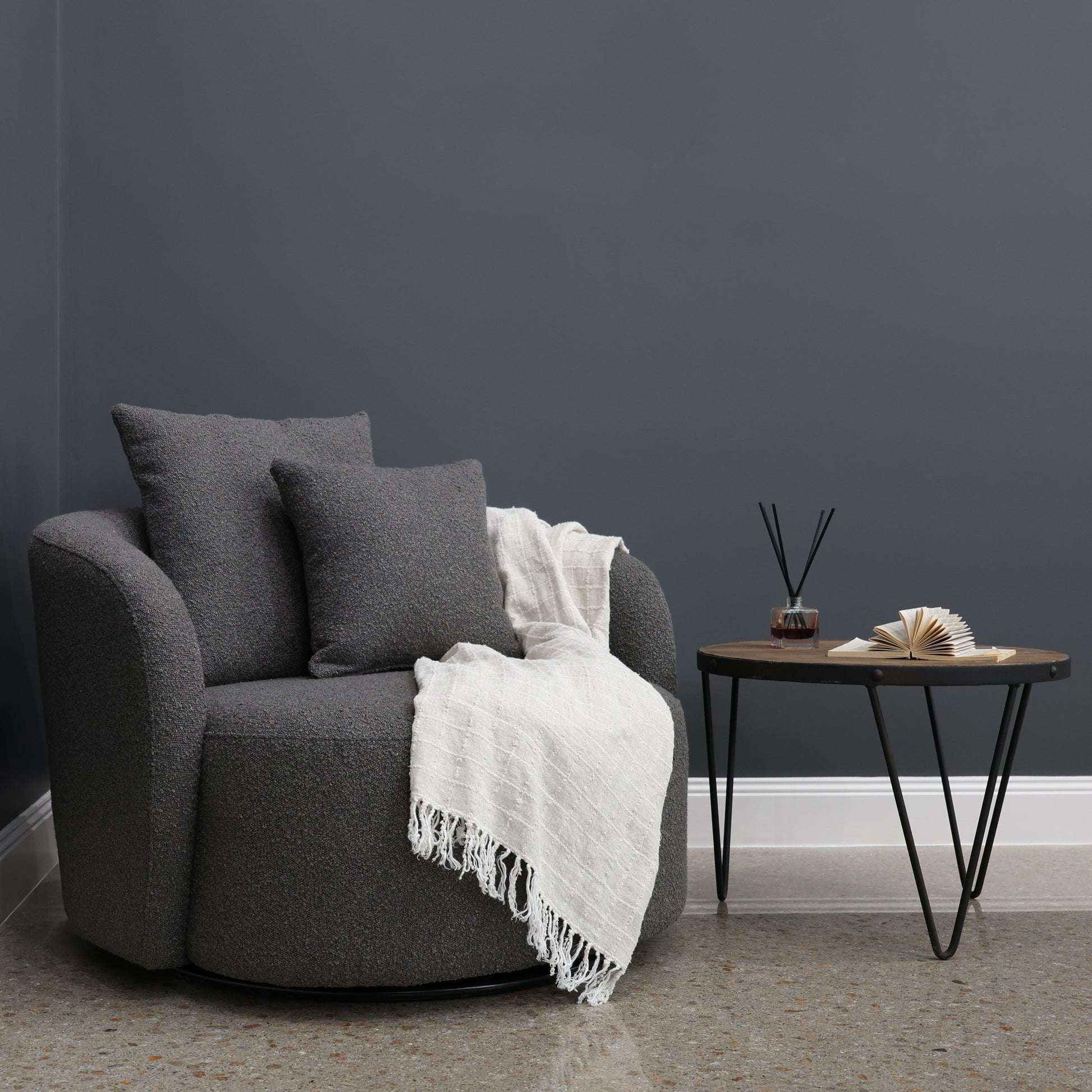 Belgrave Accent Chair - Boucle Charcoal