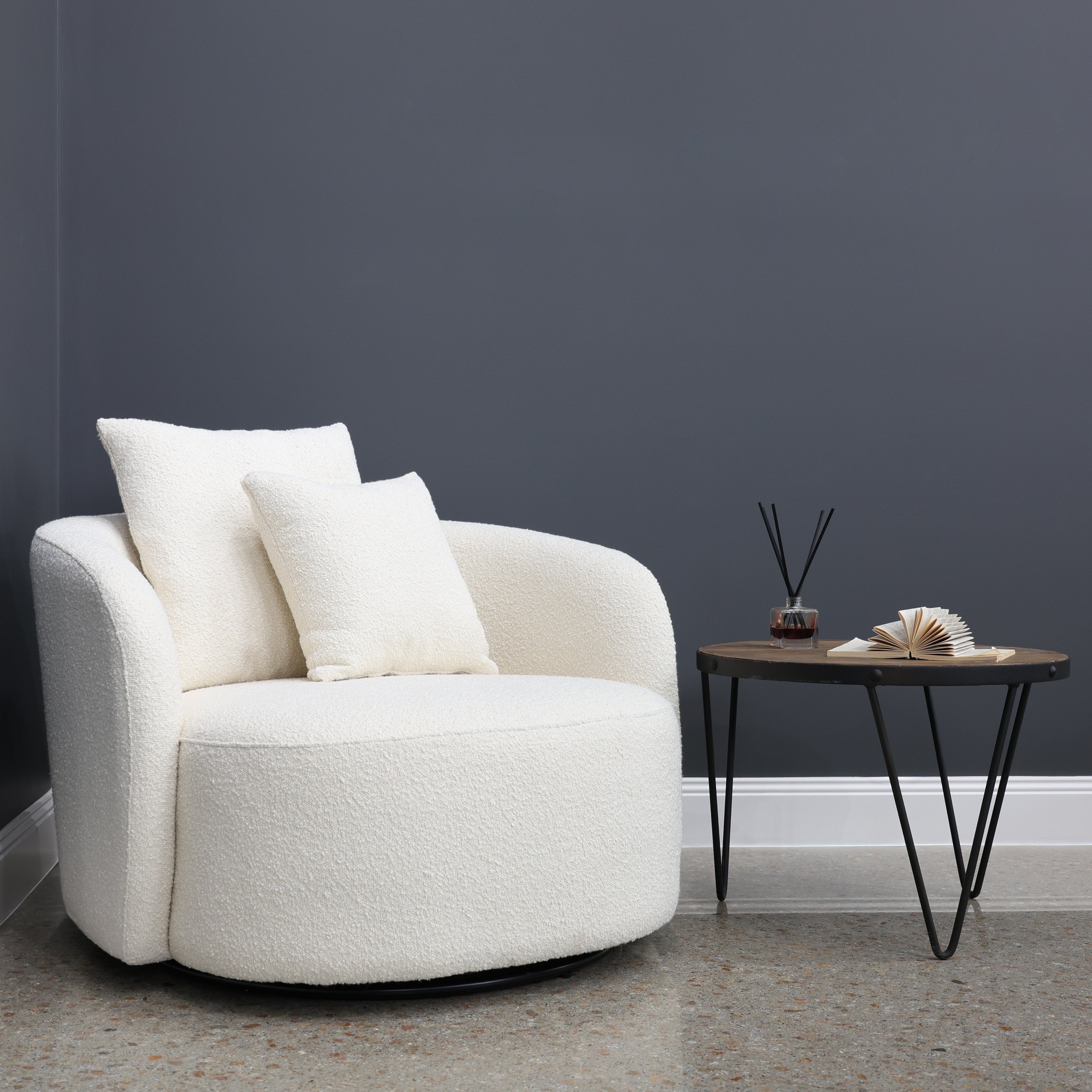 Belgrave Accent Chair - Boucle White