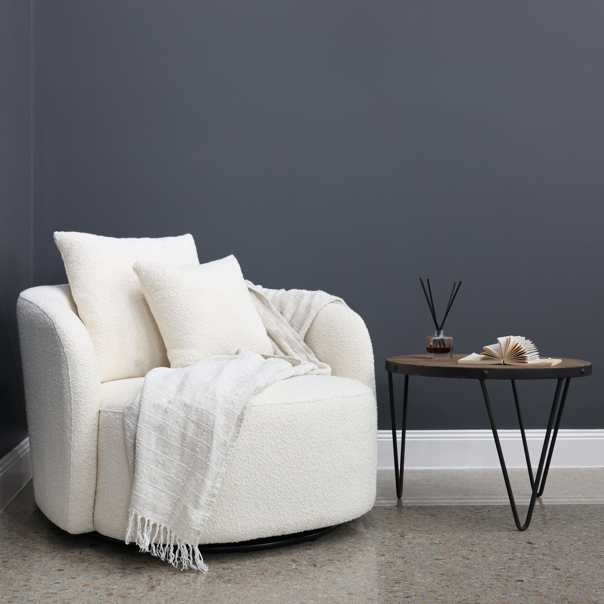 Belgrave Accent Chair - Boucle White