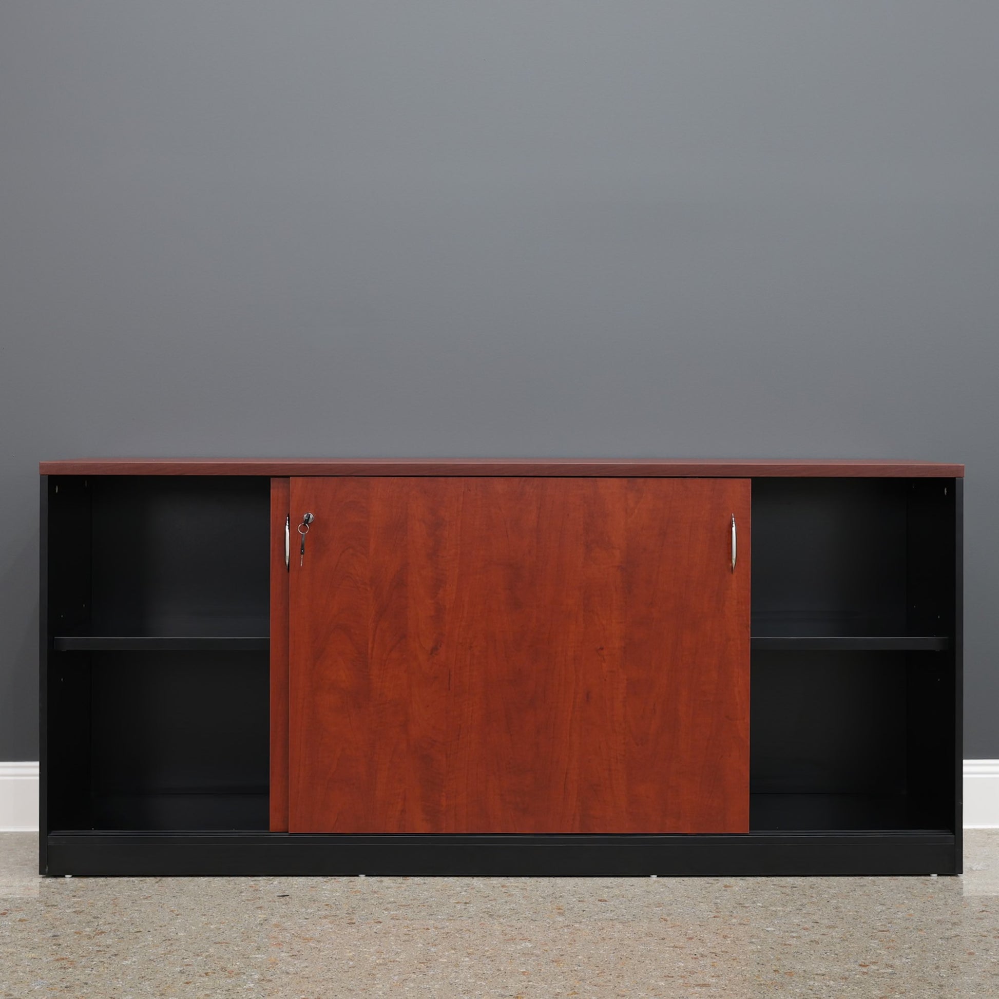 Performance 1800 Sliding Door Buffet - Red Gum/ Black
