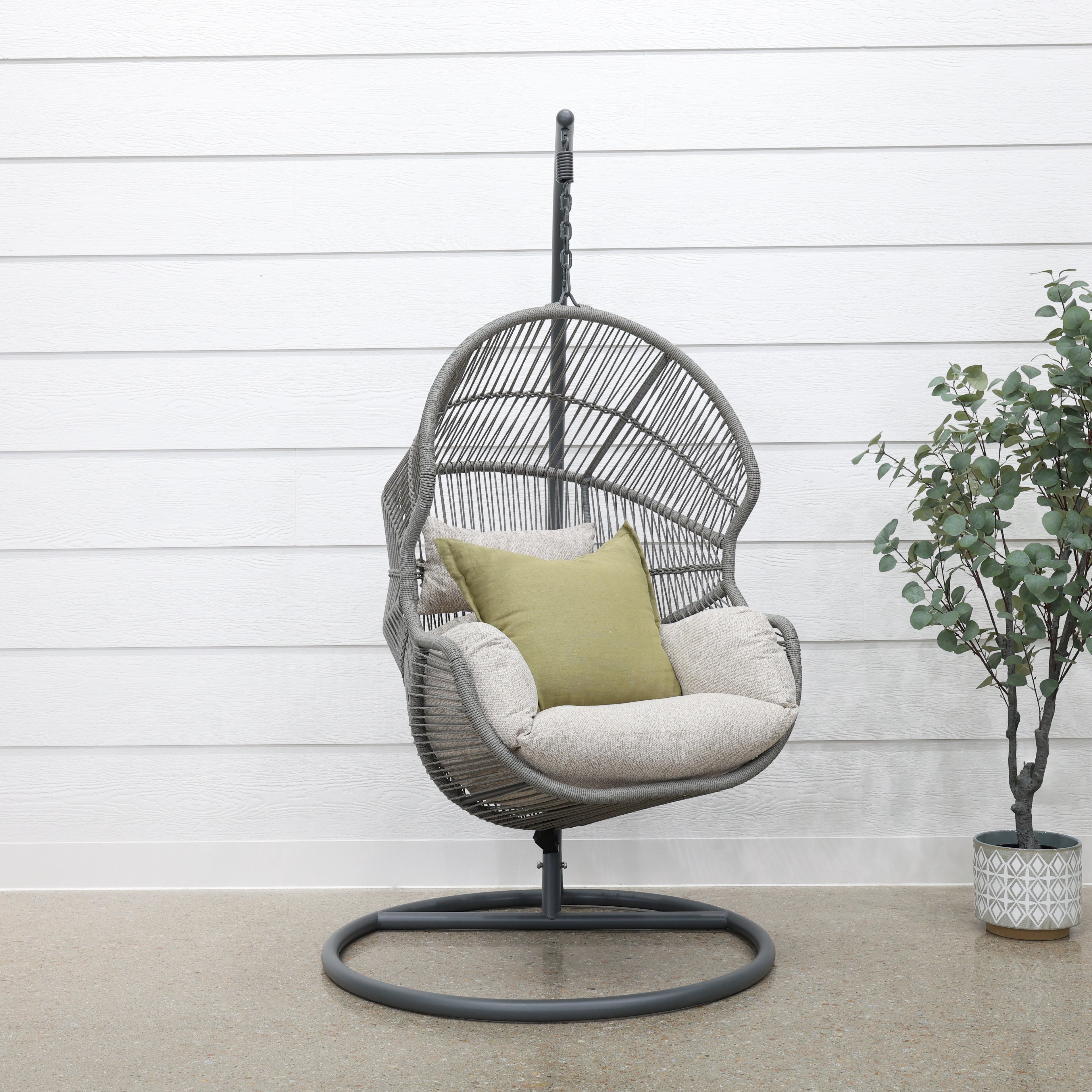 Atlantic Hanging Egg Chair - Grey