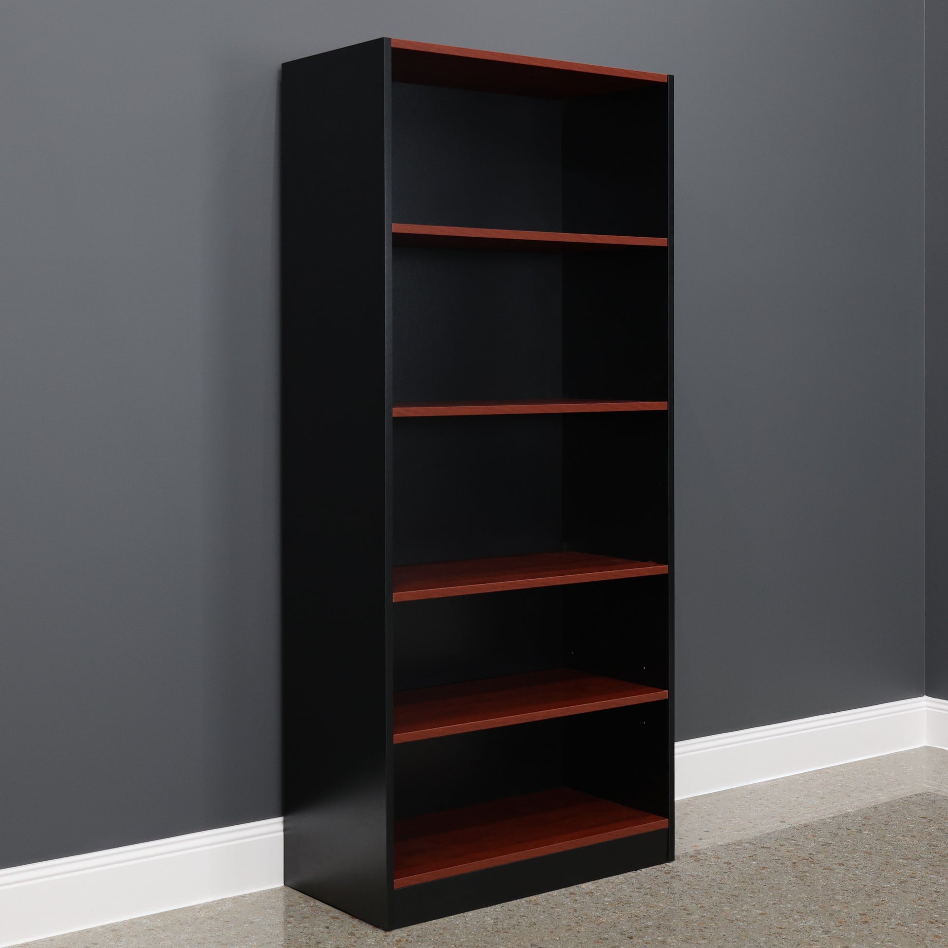 Performance Bookcase Large - Red Gum/ Charcoal