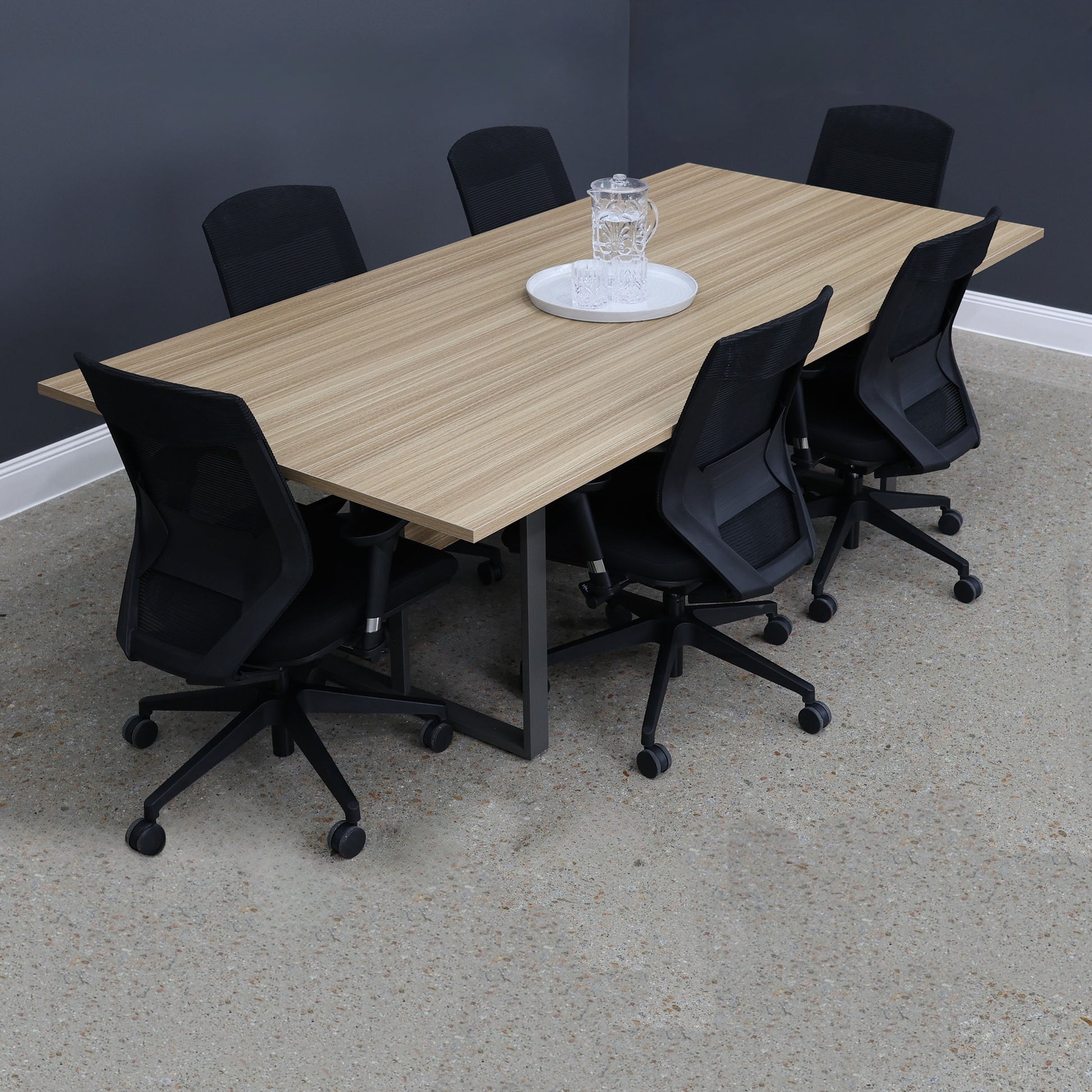 Performance 2400 Boardroom Table - Natural Oak/ Charcoal