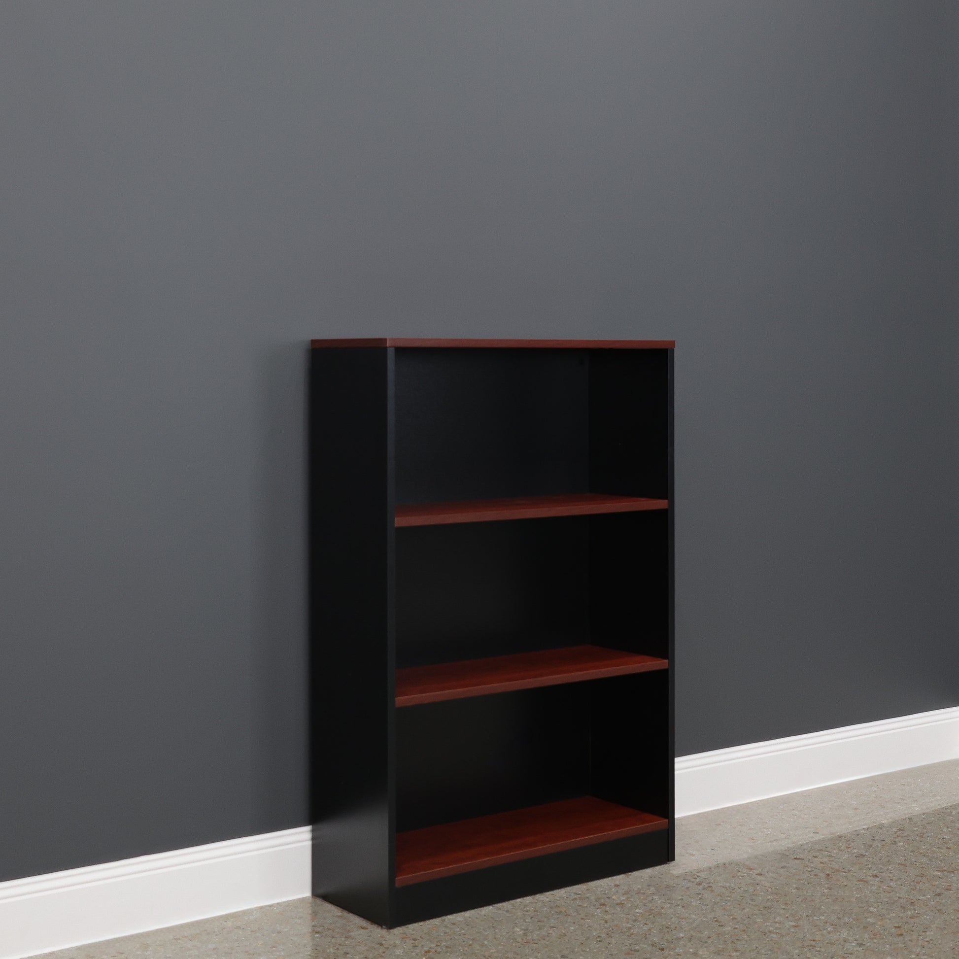 Performance Bookcase Medium - Red Gum/ Black