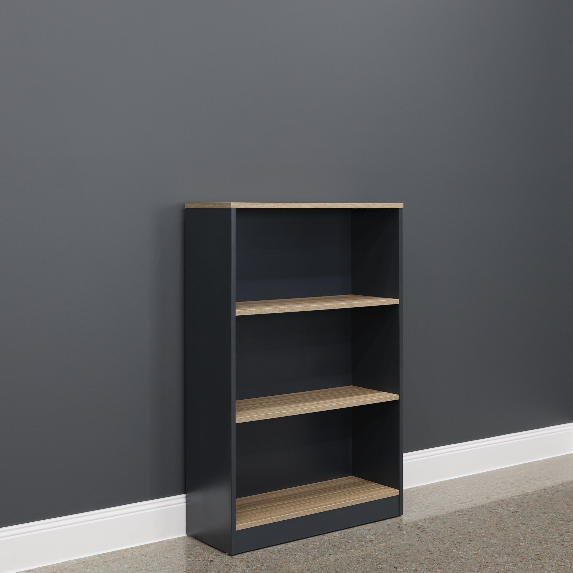 Performance Bookcase Medium - Natural Oak/ Charcoal