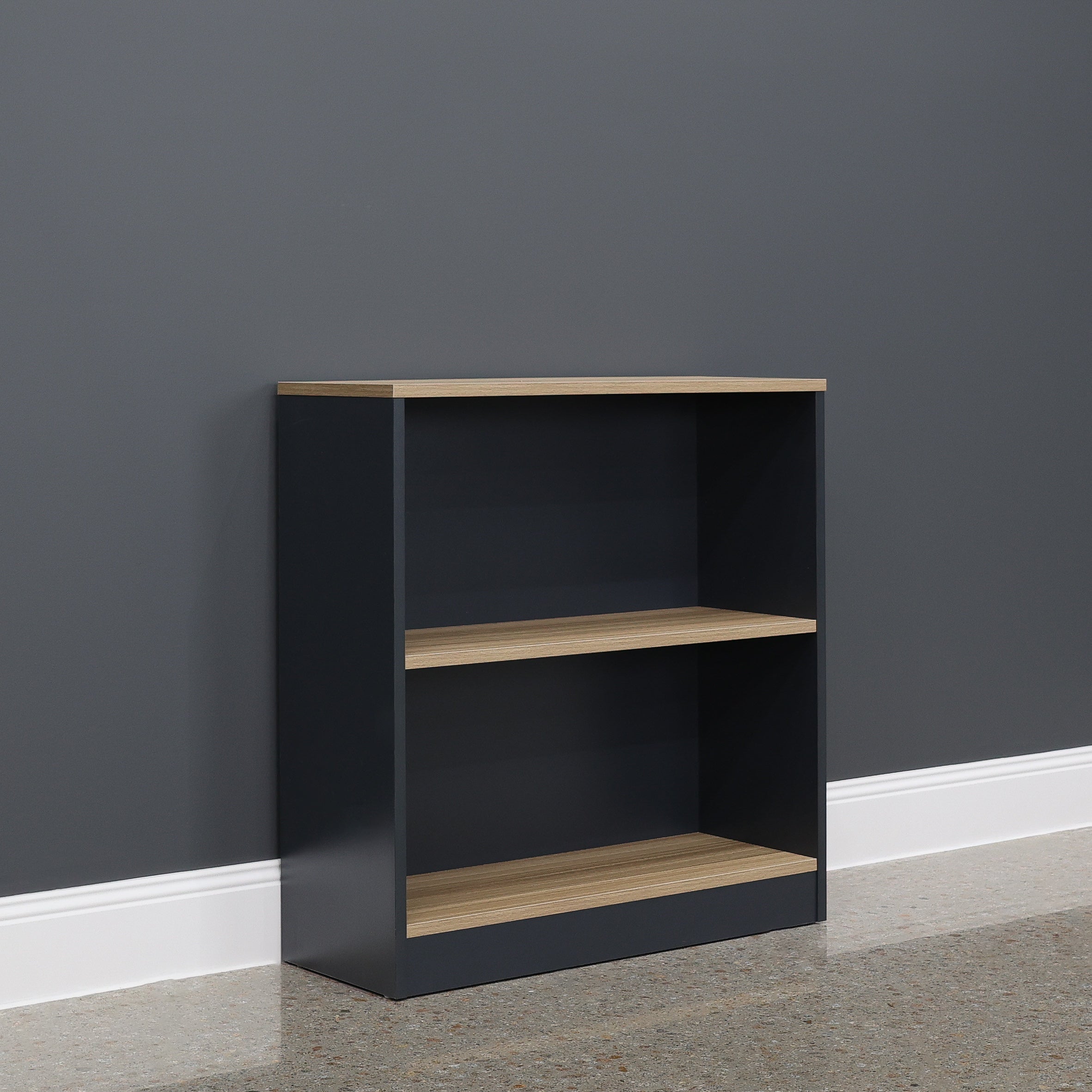 Performance Bookcase Small - Natural Oak/ Charcoal