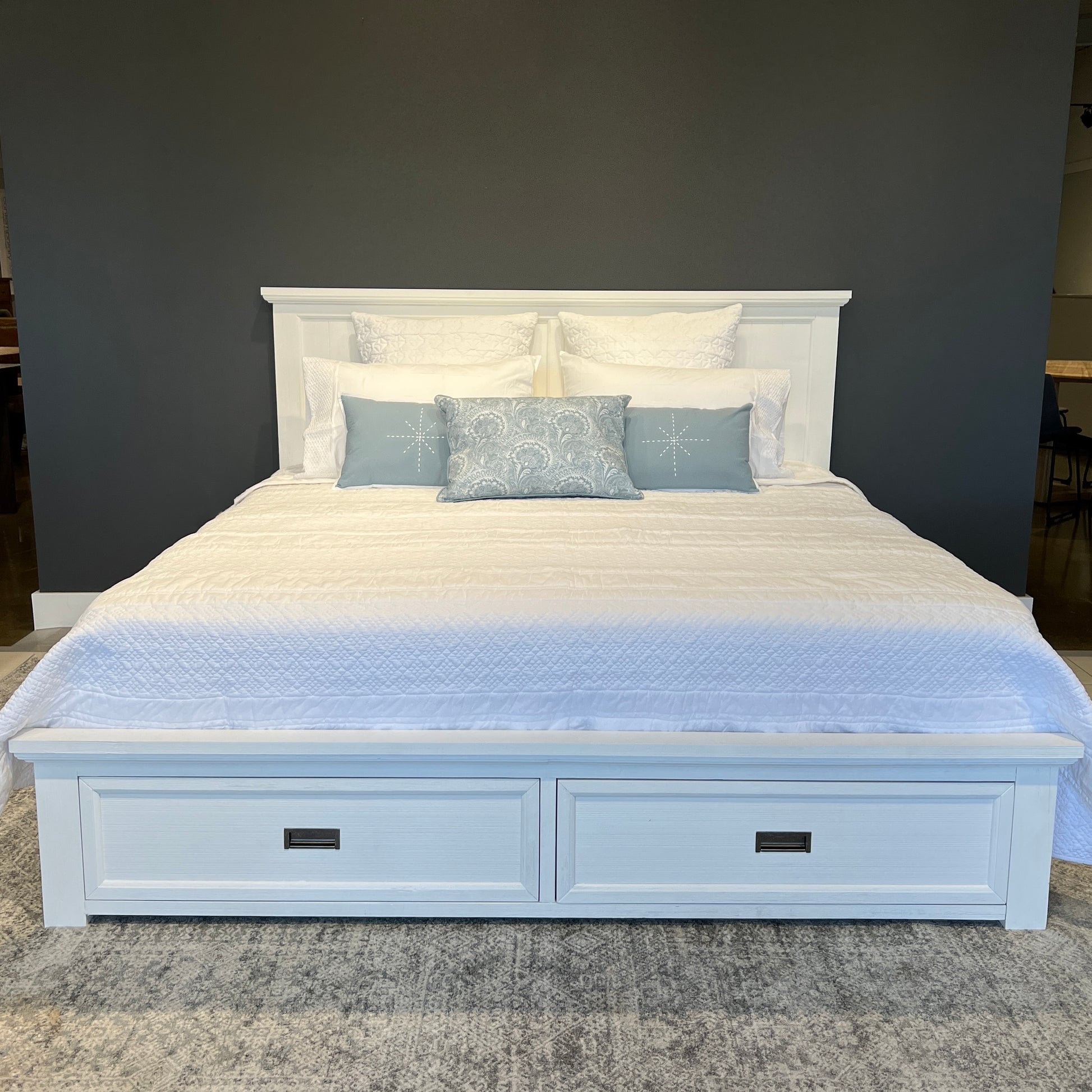 Provedore All White Bed w/ Storage