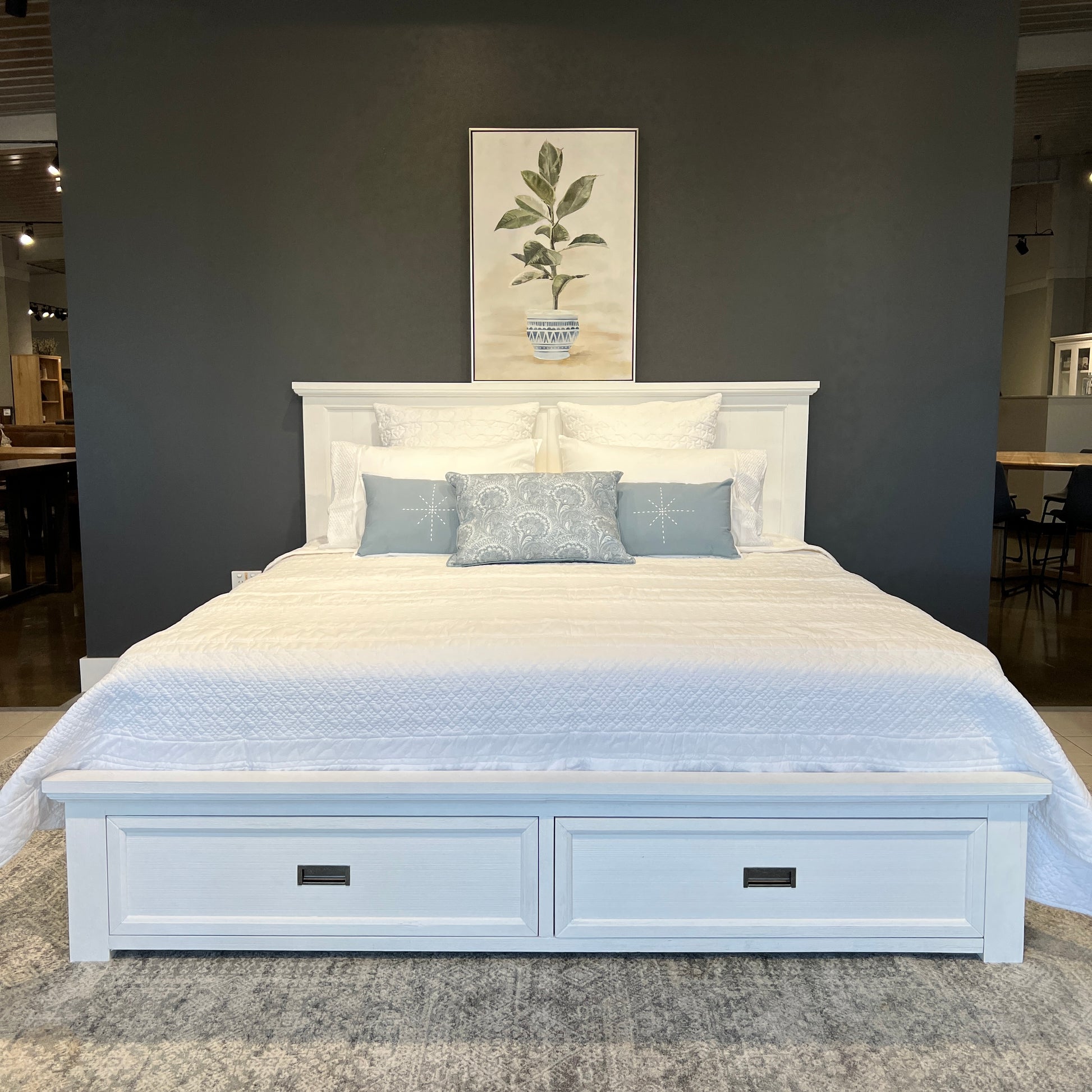 Provedore All White Bed w/ Storage