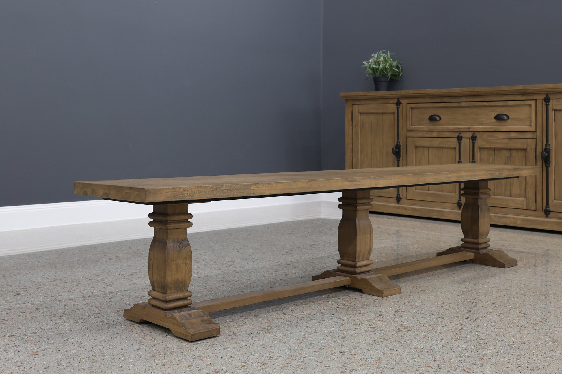 Macedon Pedestal Leg Bench Seat
