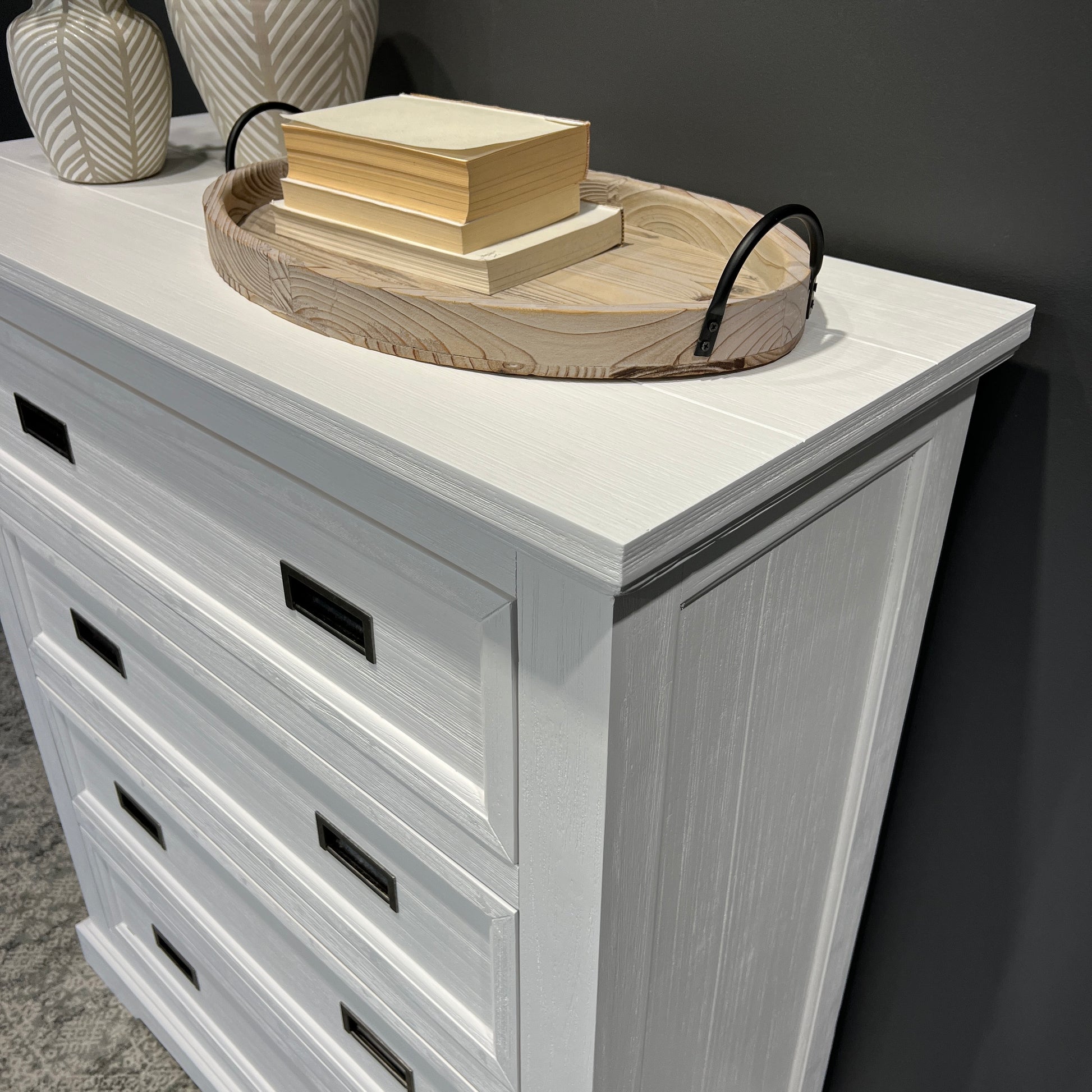 Provedore All White Tallboy 4 Drawers