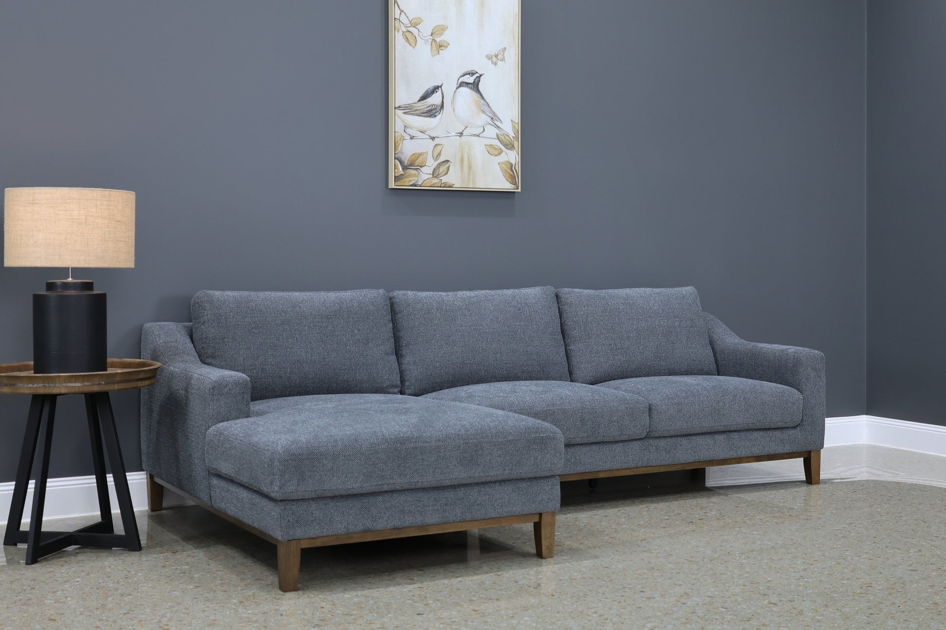 Rosebud Sofa Chaise - Grey