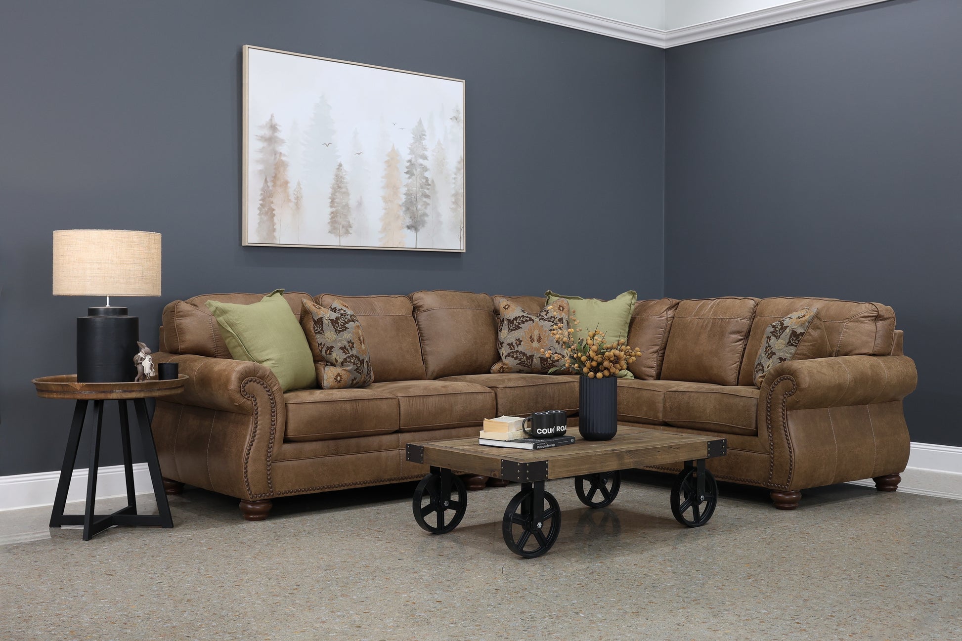 Laura 3 Piece Sectional (LAF Loveseat, Armless Chair & RAF Sofa)