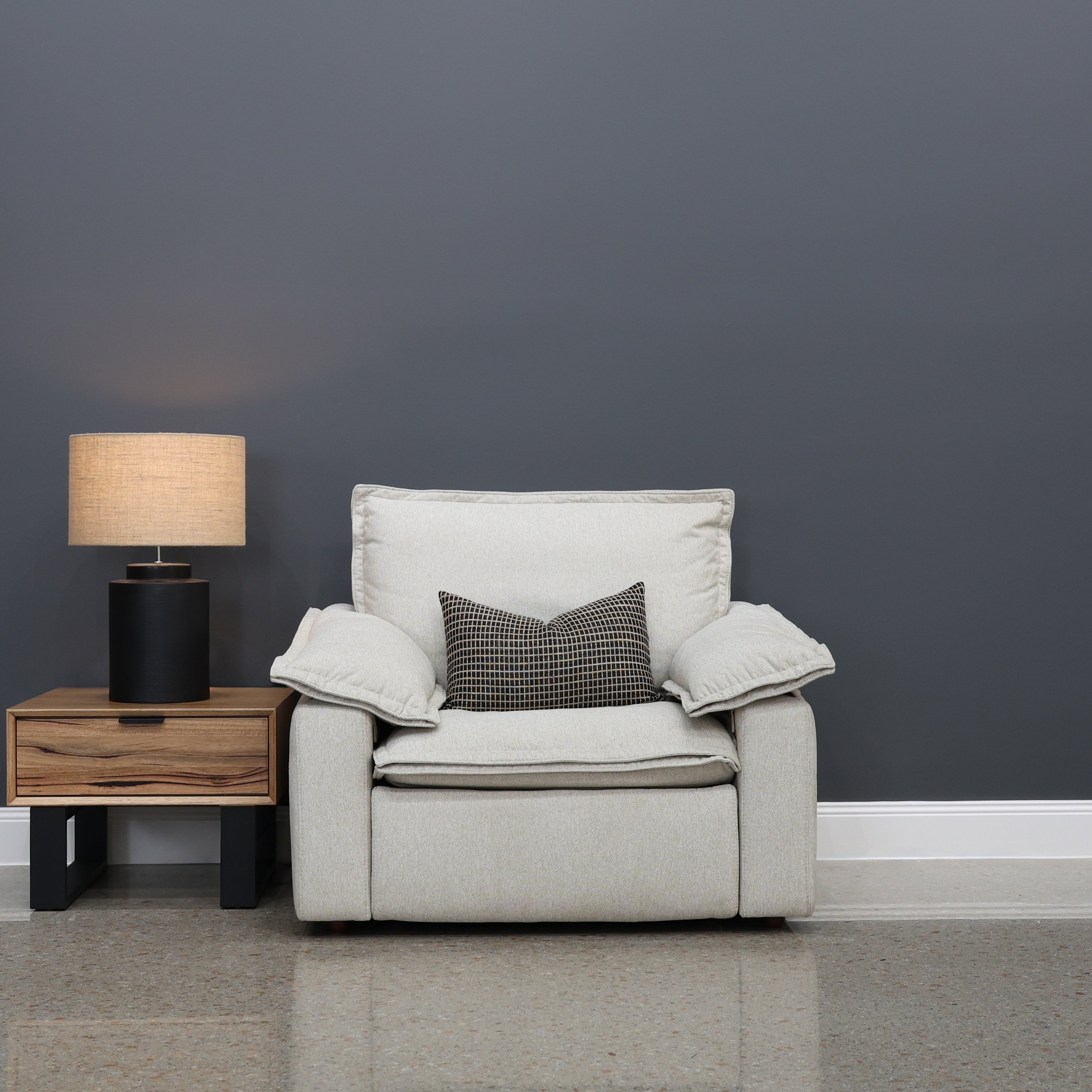 Portland Electric Recliner - Shell (Water Repellent Fabric)