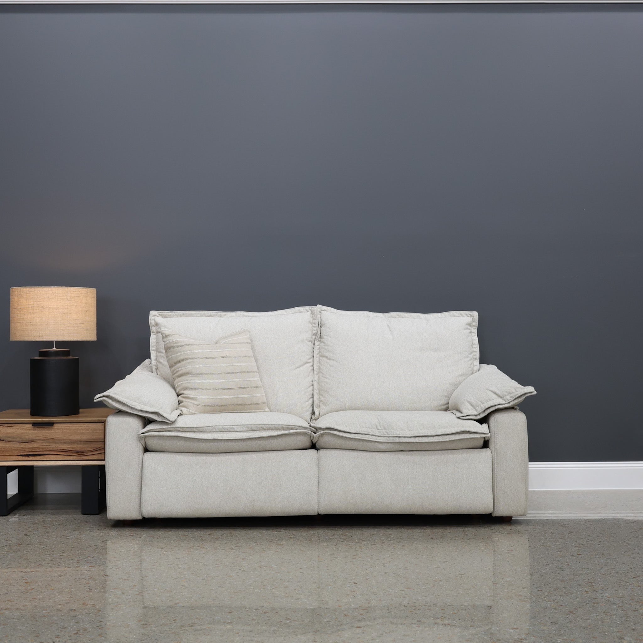 Portland Electric Reclining 2 Seater - Shell (Water Repellent Fabric)