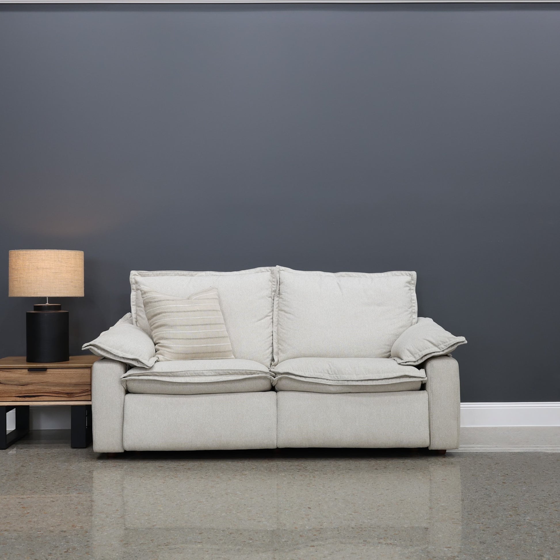 Portland Electric Reclining 2 Seater - Shell (Water Repellent Fabric)