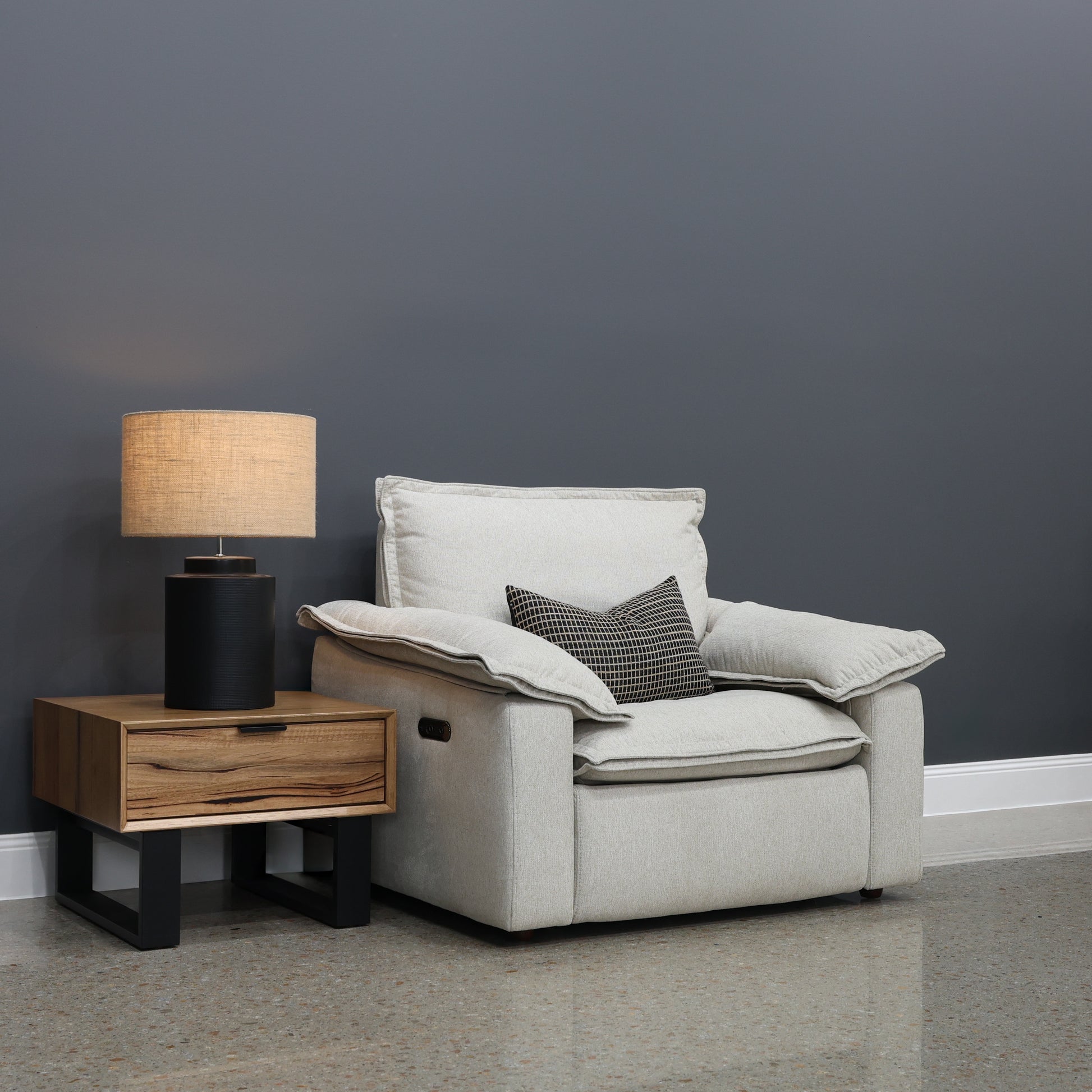 Portland Electric Recliner - Shell (Water Repellent Fabric)