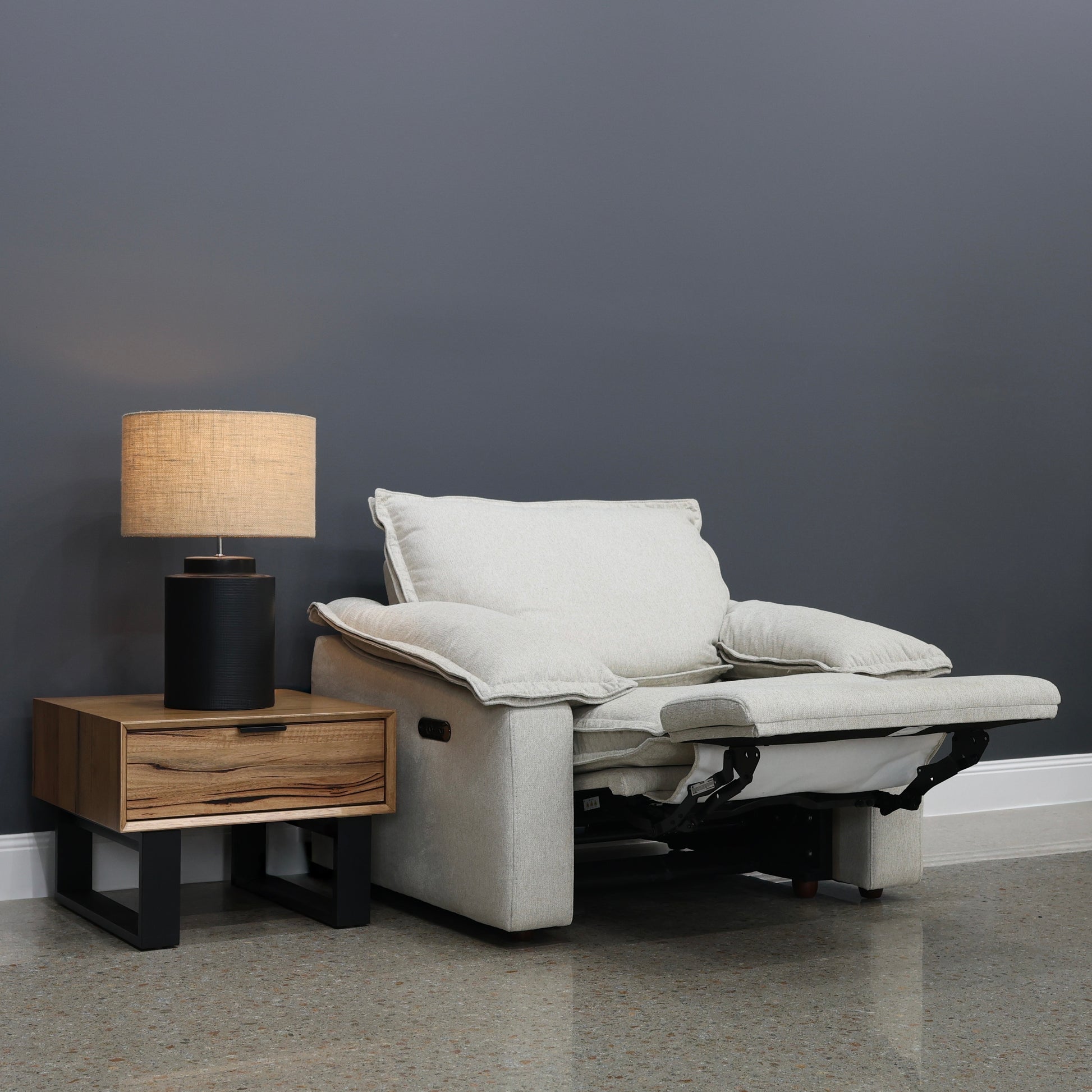 Portland Electric Recliner - Shell (Water Repellent Fabric)