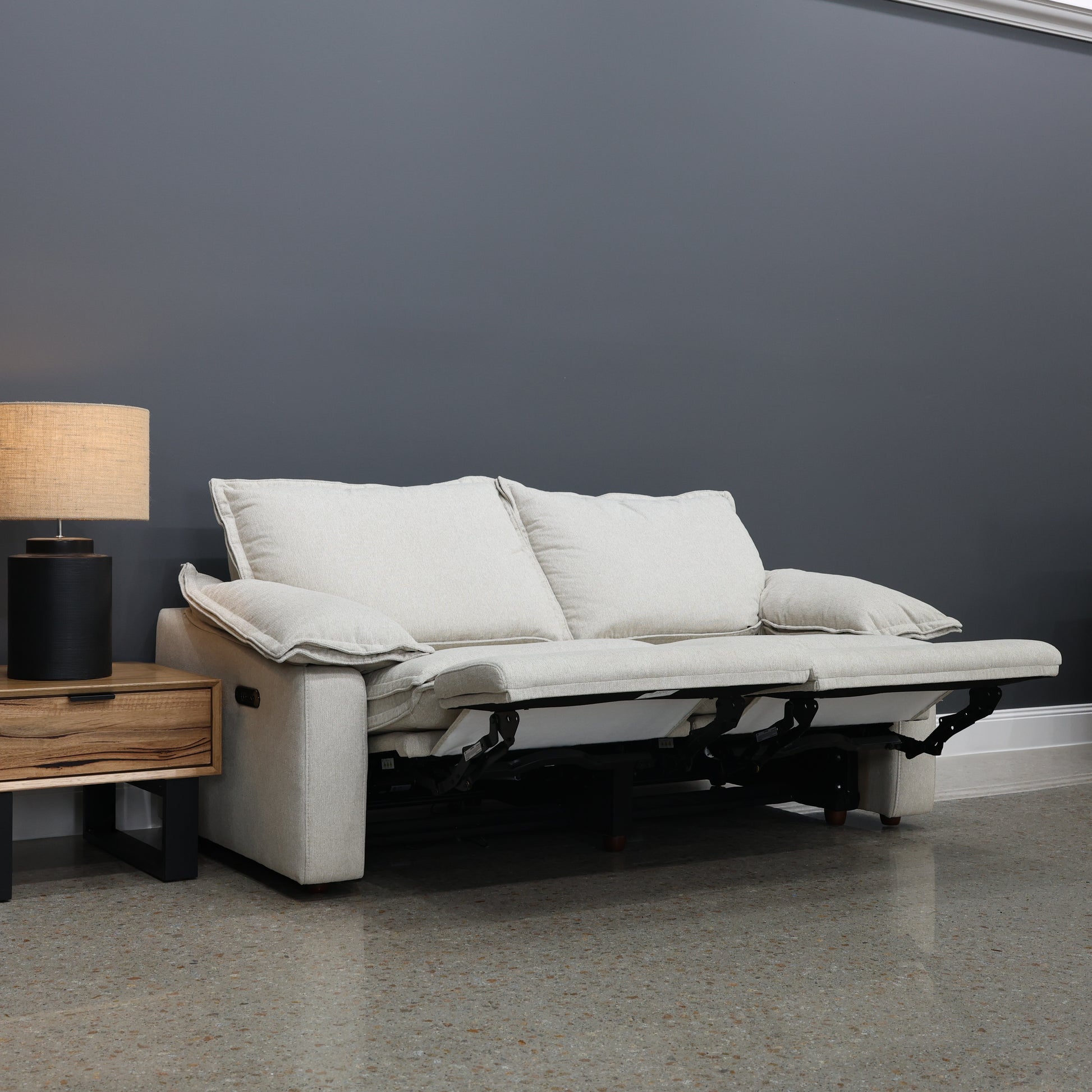 Portland Electric Reclining 2 Seater - Shell (Water Repellent Fabric)