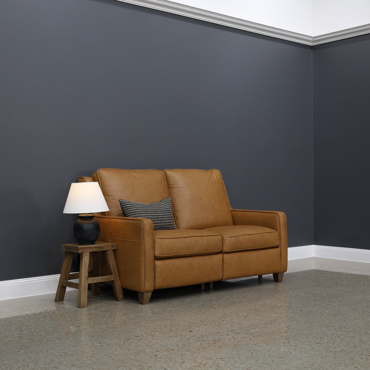 Adelaide Electric Loveseat - Tan Leather