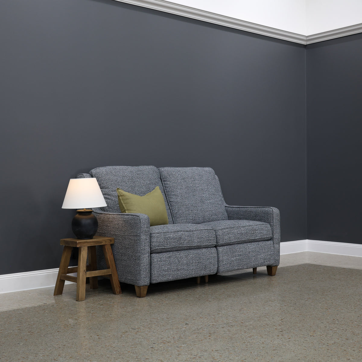 Adelaide Electric Loveseat - Soft Charcoal