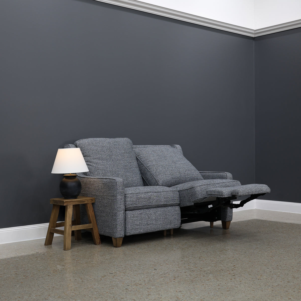 Adelaide Electric Loveseat - Soft Charcoal